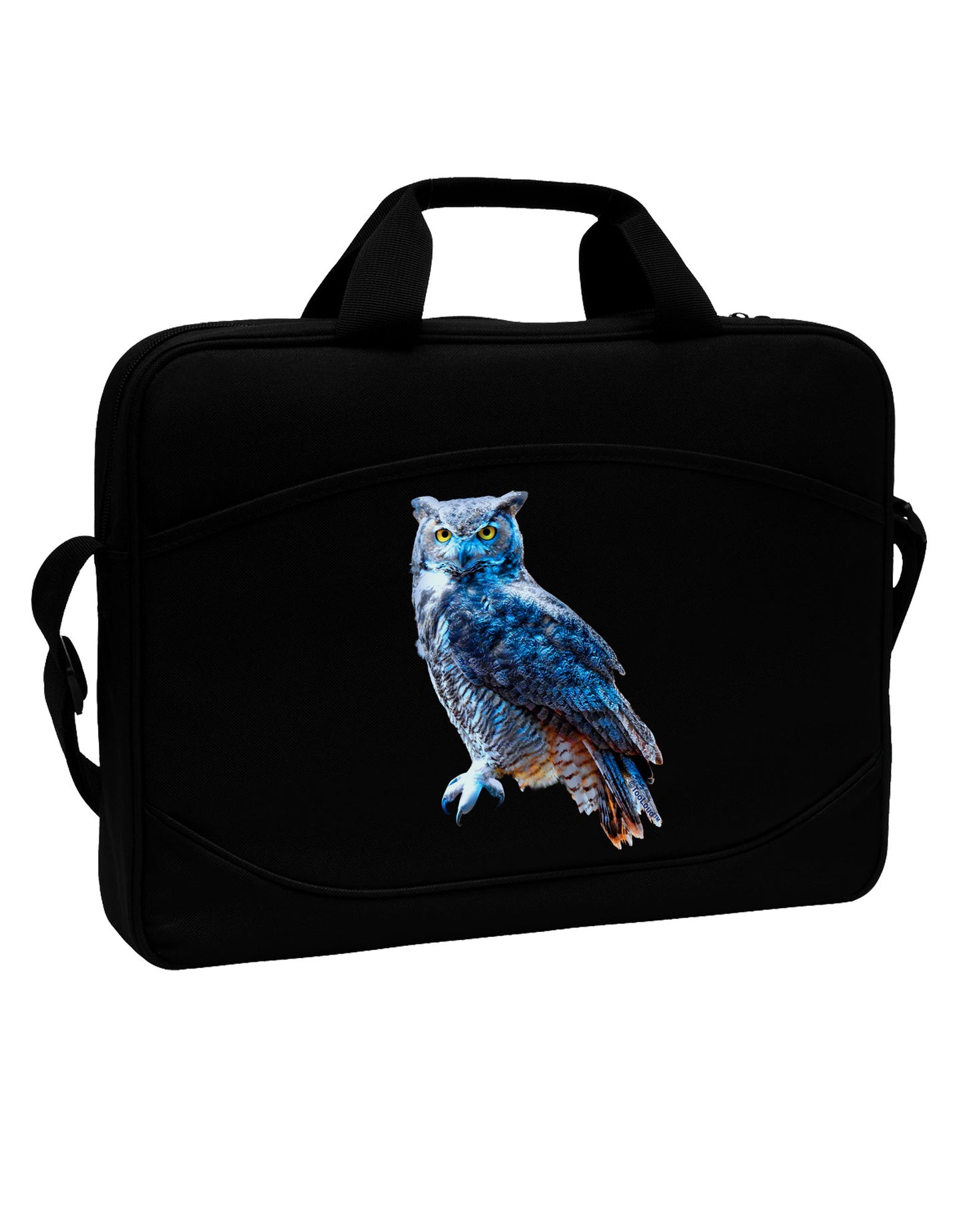 Colorful Great Horned Owl 15" Dark Laptop / Tablet Case Bag-Laptop / Tablet Case Bag-TooLoud-Black-15 Inches-Davson Sales