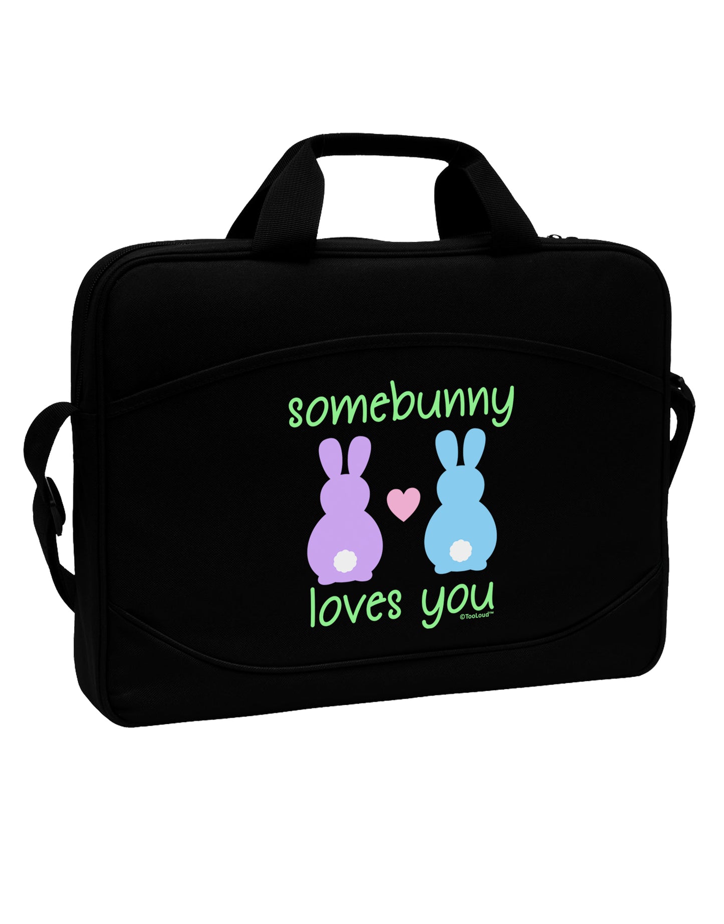 Somebunny Loves You 15" Dark Laptop / Tablet Case Bag by TooLoud-Laptop / Tablet Case Bag-TooLoud-Black-Davson Sales