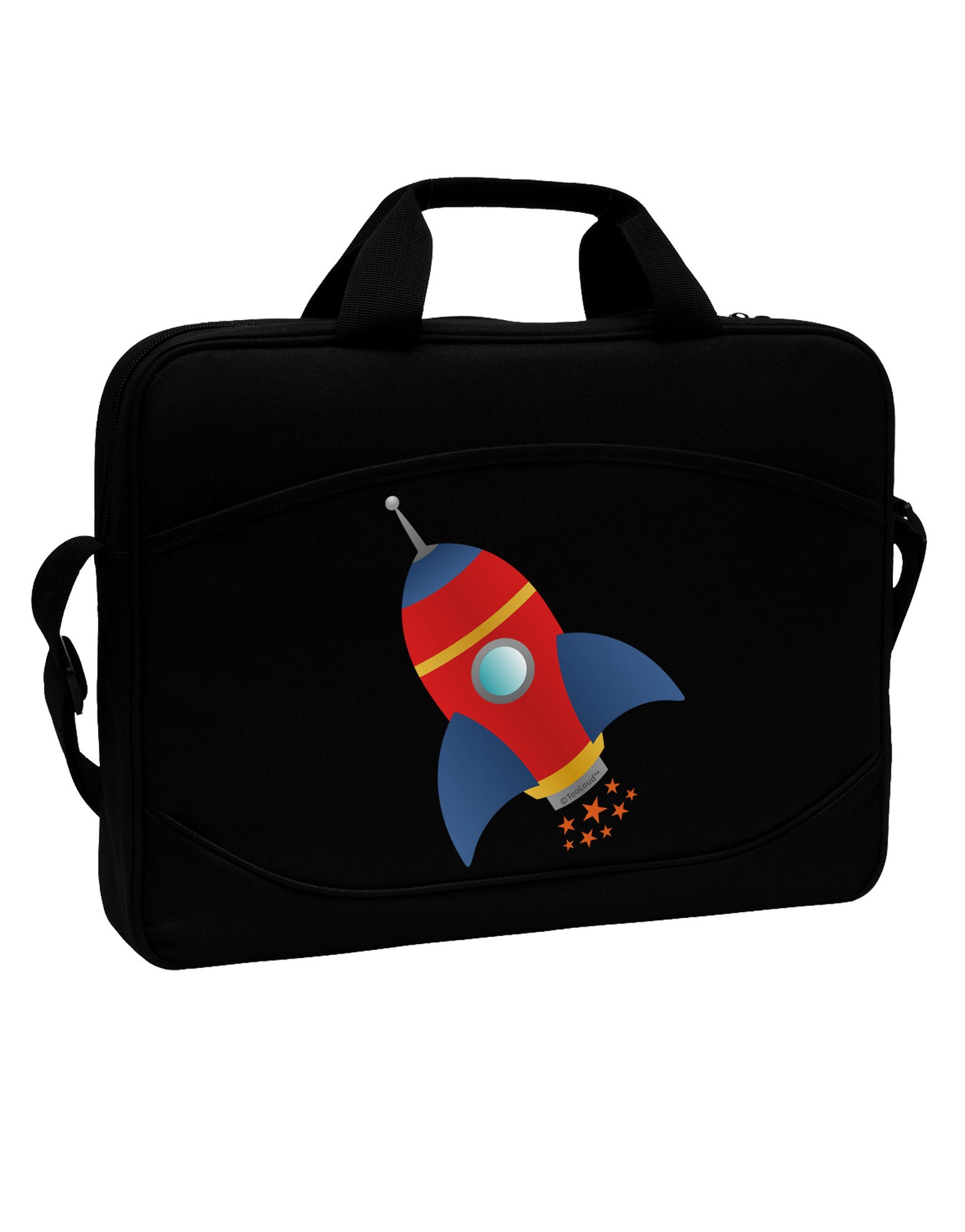 Space Rocket Ship and Stars 15" Dark Laptop / Tablet Case Bag by TooLoud-Laptop / Tablet Case Bag-TooLoud-Black-Davson Sales