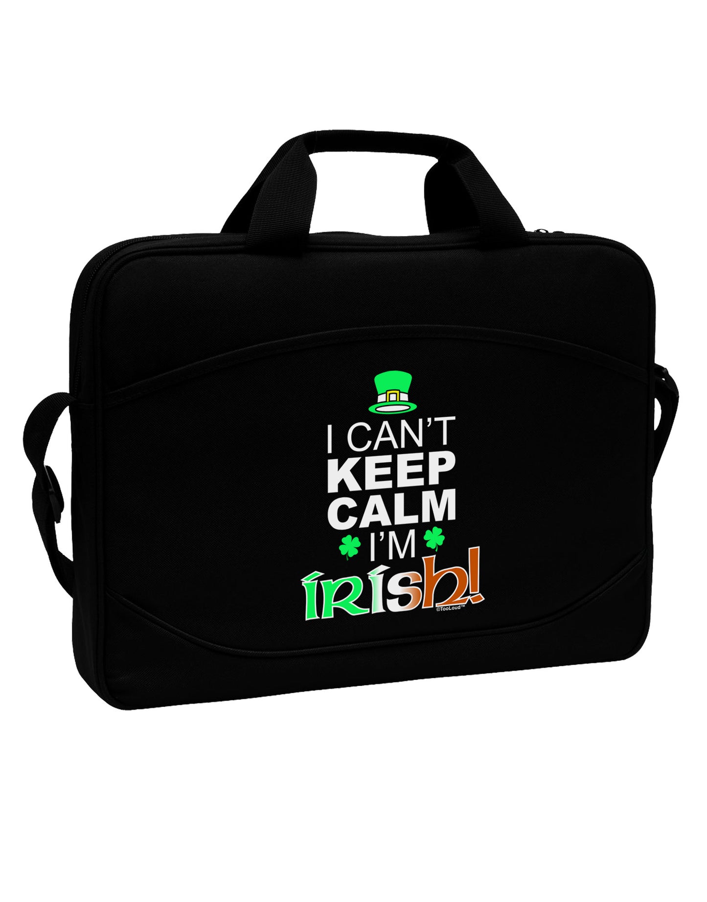 I Can't Keep Calm I'm Irish 15" Dark Laptop / Tablet Case Bag-Laptop / Tablet Case Bag-TooLoud-Black-White-15 Inches-Davson Sales