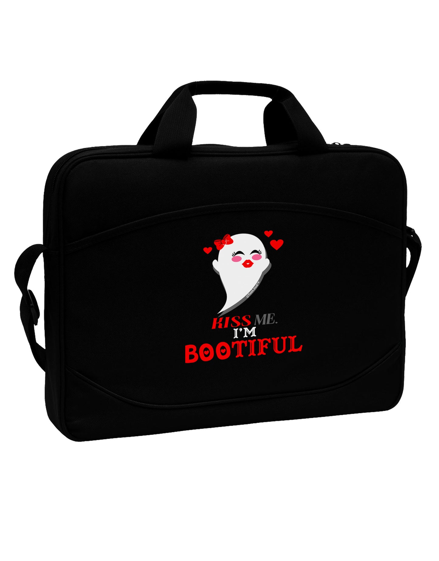 Kiss Me BOOtiful Ghost Red 15" Dark Laptop / Tablet Case Bag-Laptop / Tablet Case Bag-TooLoud-Black-Davson Sales