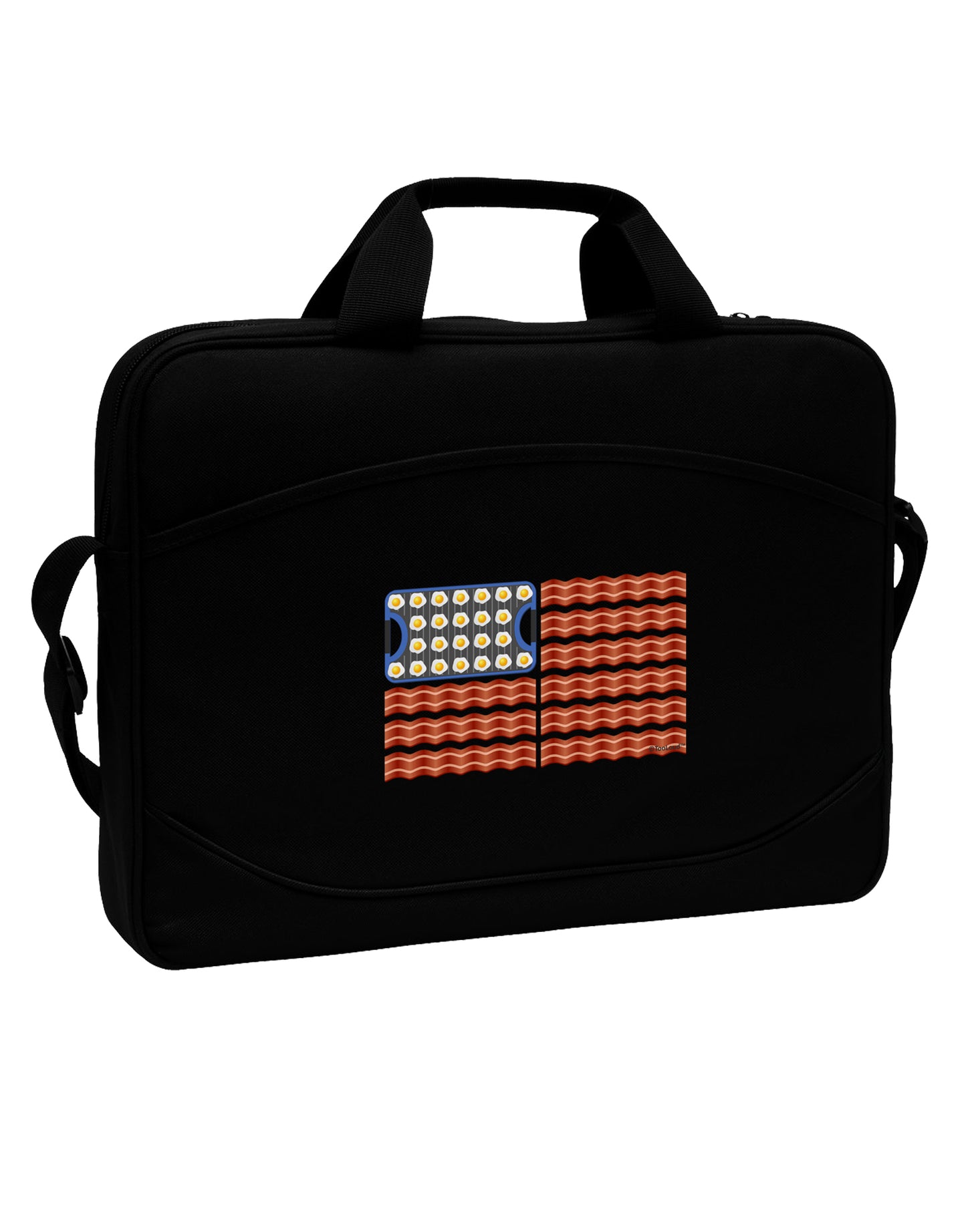 American Breakfast Flag - Bacon and Eggs 15" Dark Laptop / Tablet Case Bag by TooLoud-Laptop / Tablet Case Bag-TooLoud-Black-Davson Sales