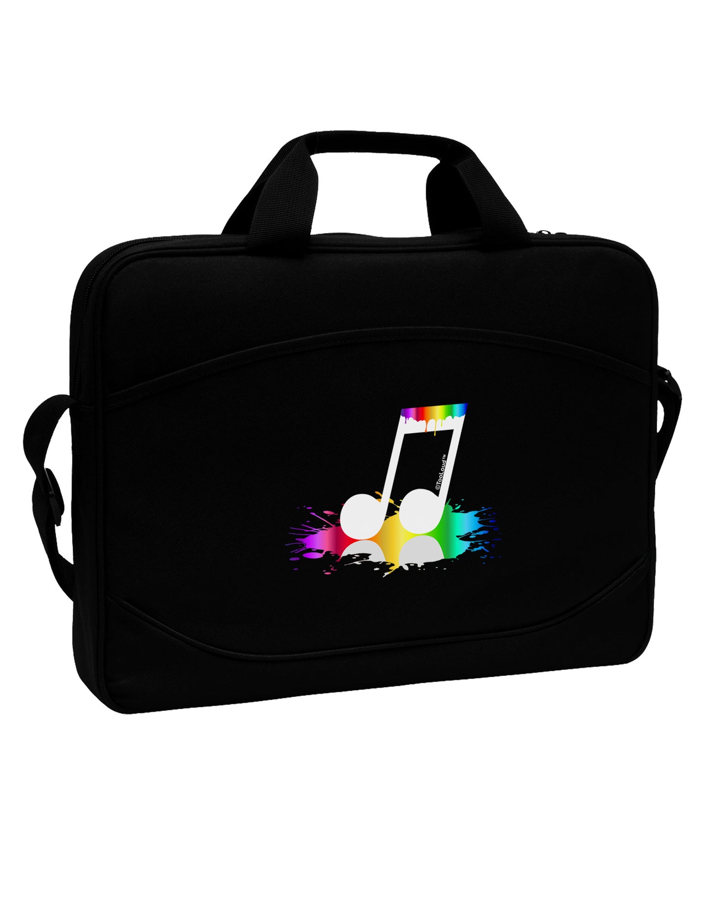 Paint Music Note 15" Dark Laptop / Tablet Case Bag-Laptop / Tablet Case Bag-TooLoud-Black-White-Davson Sales
