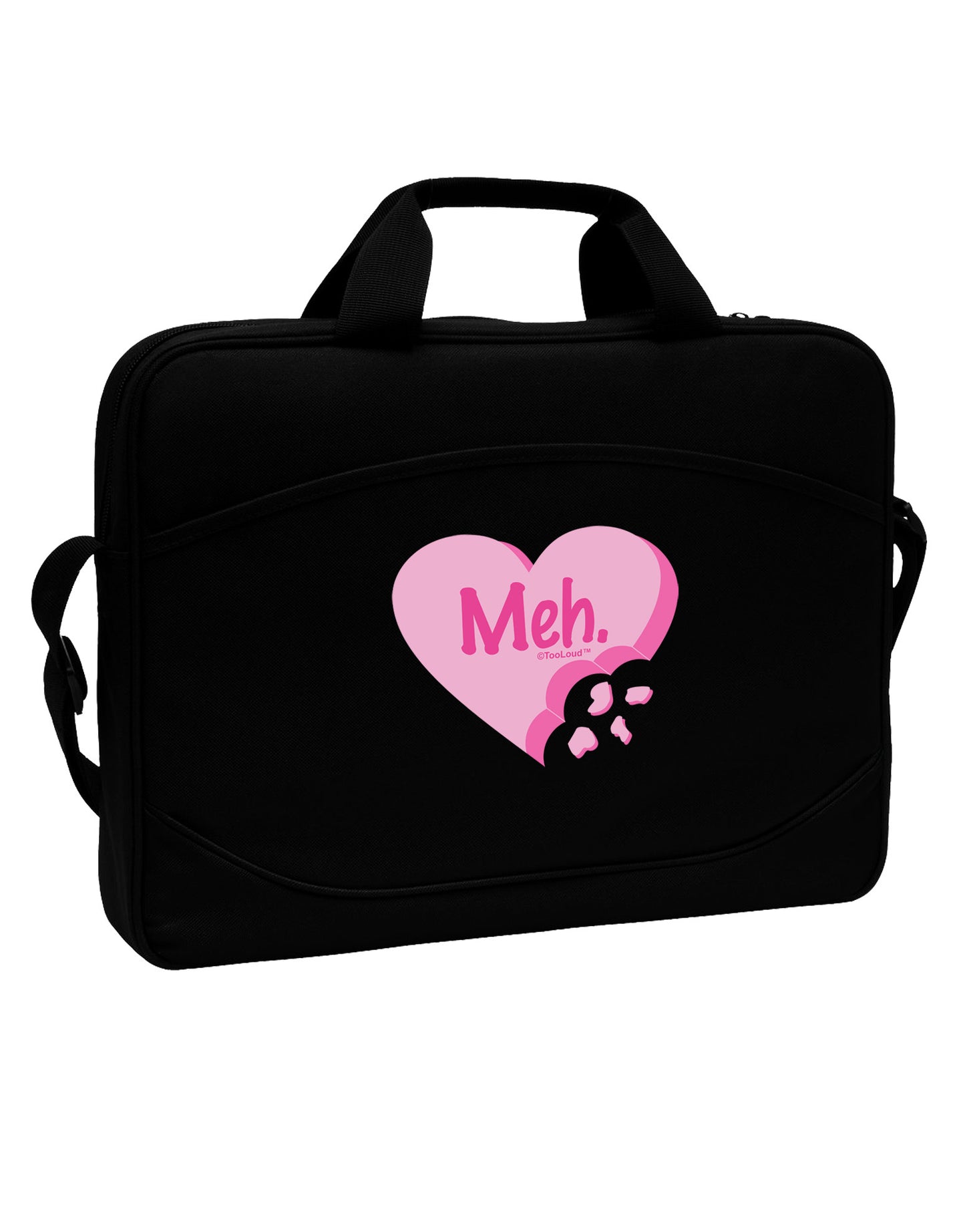 Meh Candy Heart - Valentines Day 15" Dark Laptop / Tablet Case Bag by TooLoud-Laptop / Tablet Case Bag-TooLoud-Black-Davson Sales