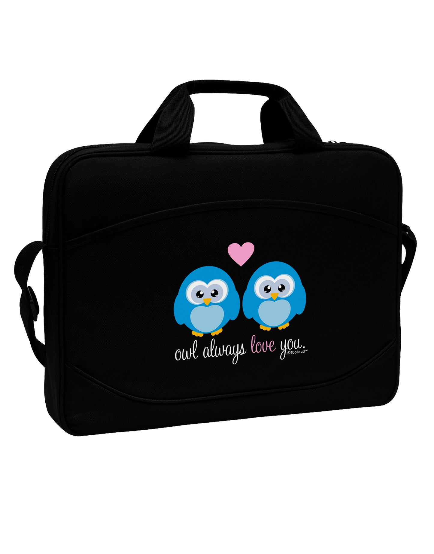 Owl Always Love You - Blue Owls 15" Dark Laptop / Tablet Case Bag by TooLoud-Laptop / Tablet Case Bag-TooLoud-Black-Davson Sales