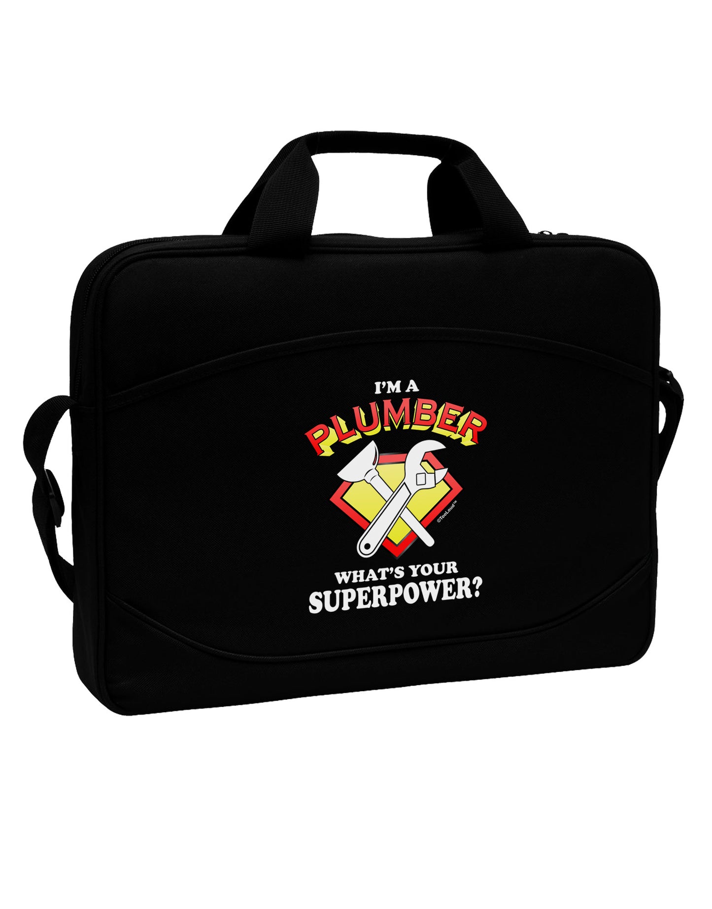 Plumber - Superpower 15" Dark Laptop / Tablet Case Bag-Laptop / Tablet Case Bag-TooLoud-Black-White-15 Inches-Davson Sales
