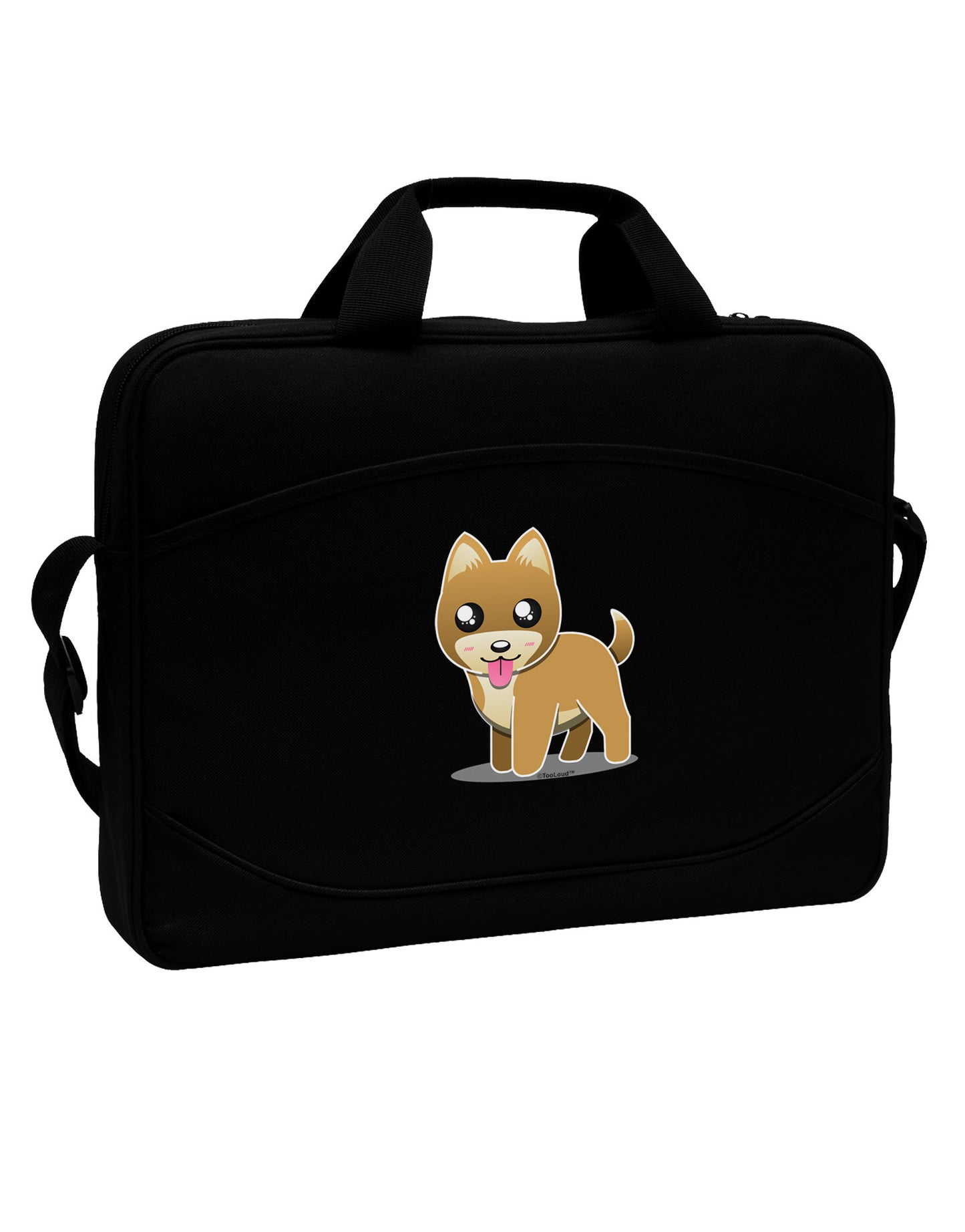 Kawaii Standing Puppy 15" Dark Laptop / Tablet Case Bag-Laptop / Tablet Case Bag-TooLoud-Black-White-15 Inches-Davson Sales