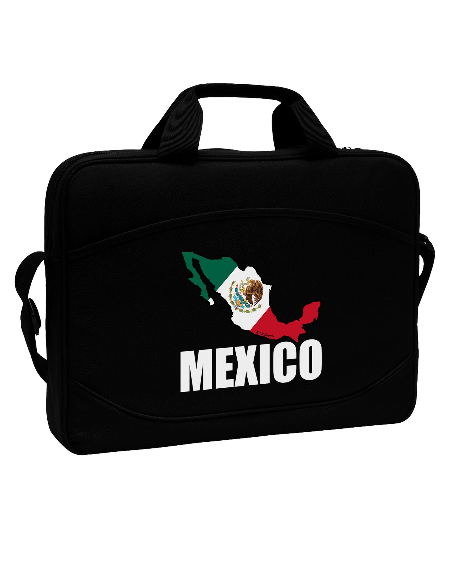 Mexico Outline - Mexican Flag - Mexico Text 15" Dark Laptop / Tablet Case Bag by TooLoud-Laptop / Tablet Case Bag-TooLoud-Black-Davson Sales