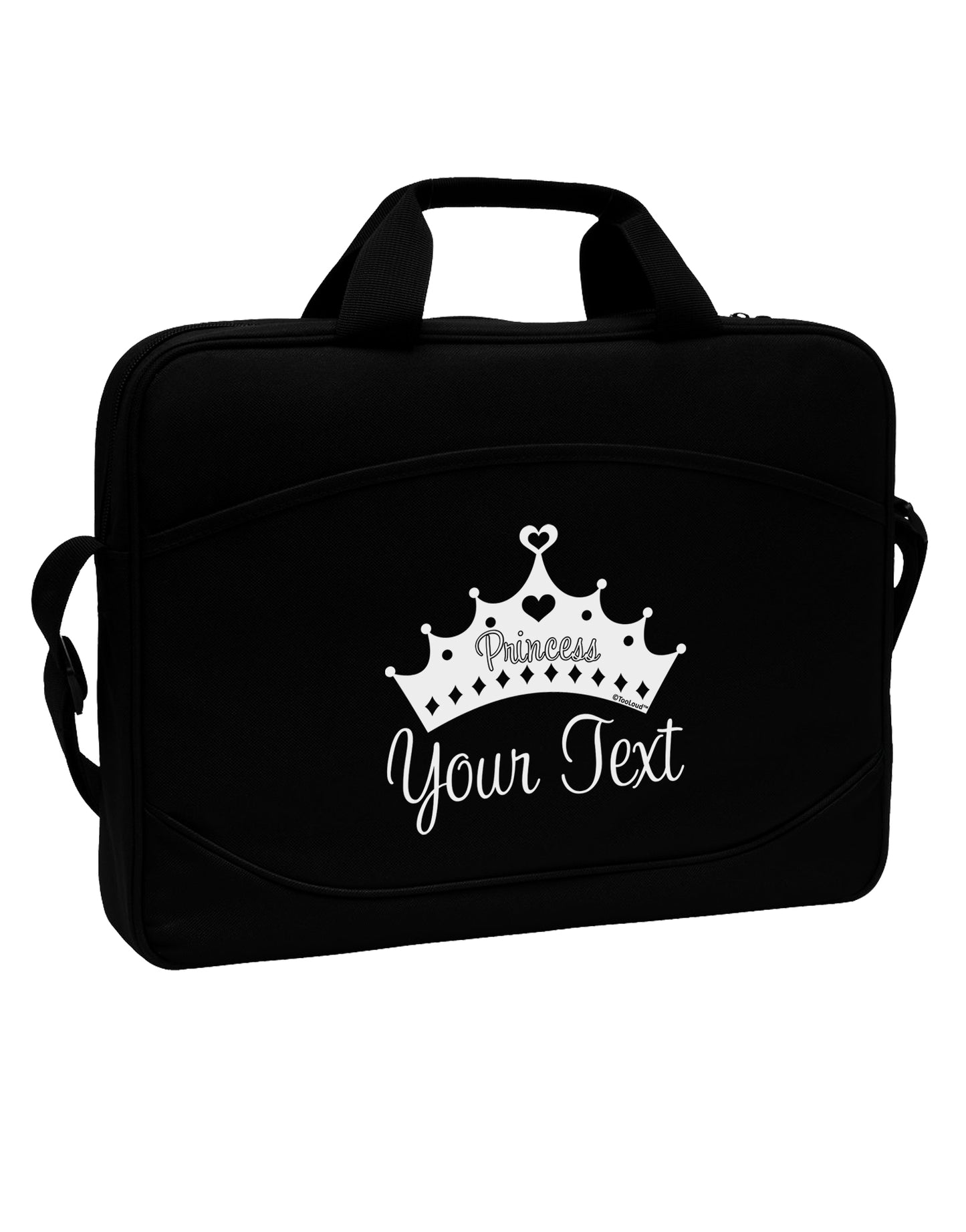 Personalized Princess -Name- Design 15" Dark Laptop / Tablet Case Bag by TooLoud-Laptop / Tablet Case Bag-TooLoud-Black-Davson Sales