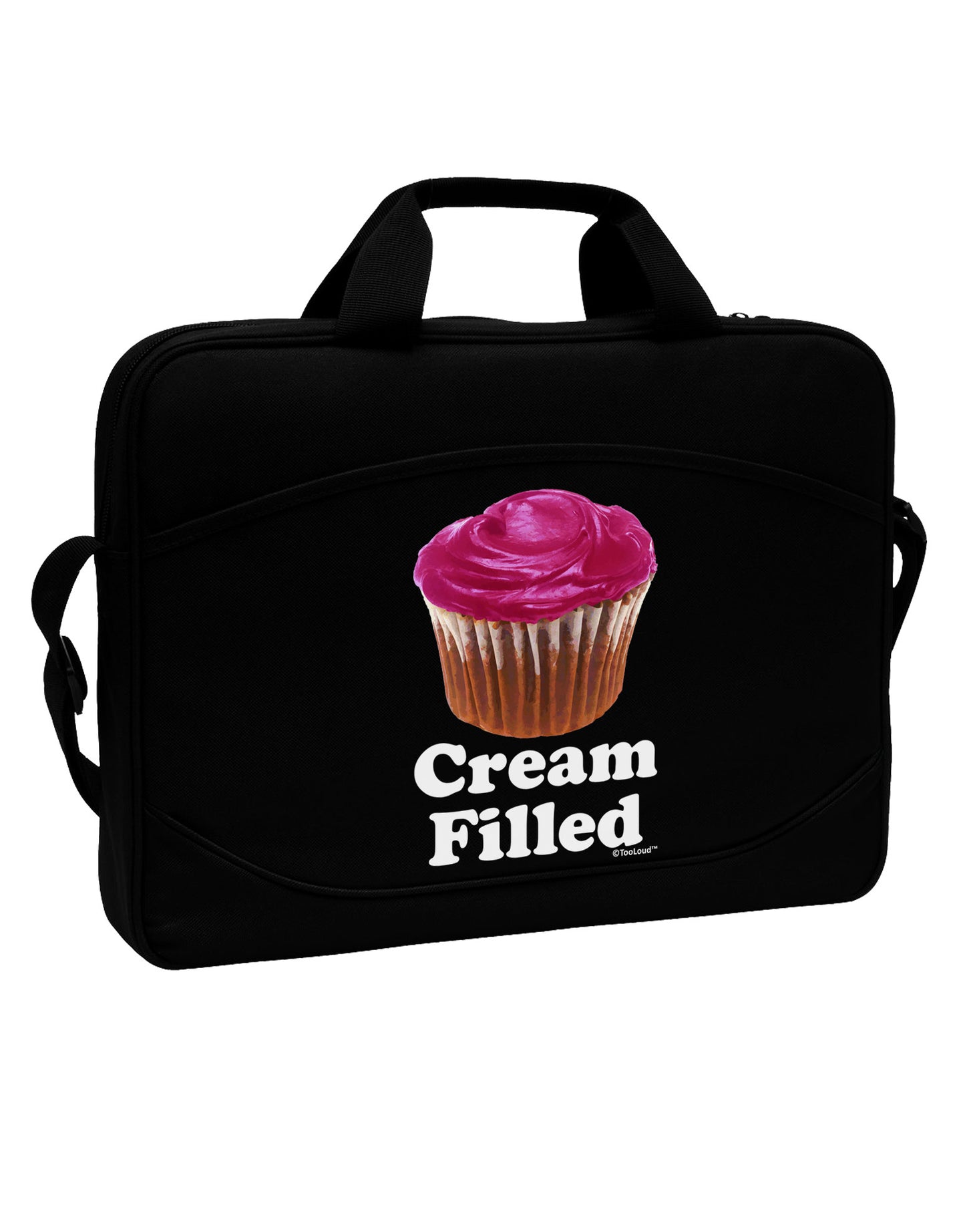 Cream Filled Pink Cupcake Design 15" Dark Laptop / Tablet Case Bag by TooLoud-Laptop / Tablet Case Bag-TooLoud-Black-Davson Sales