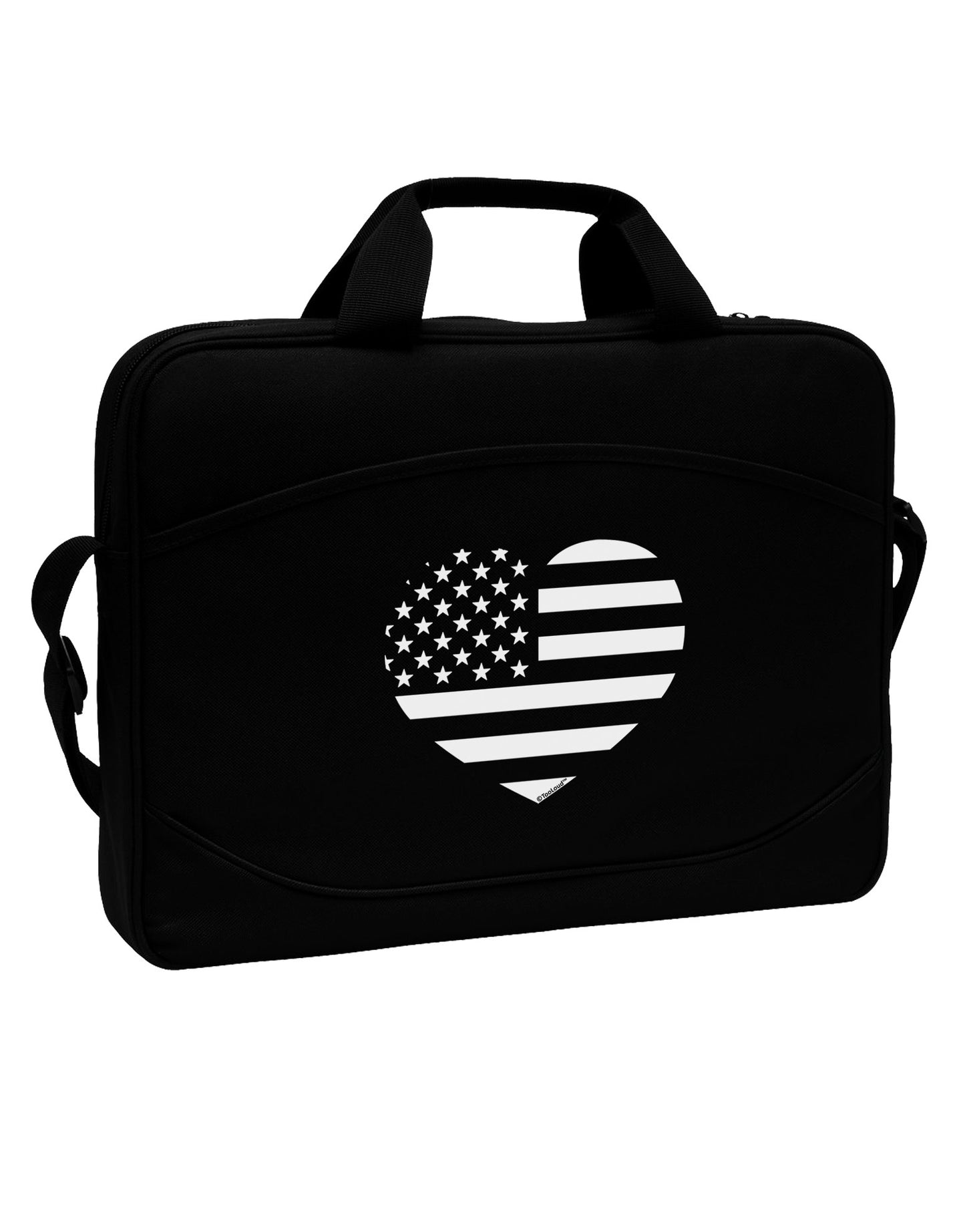 American Flag Heart Design - Stamp Style 15" Dark Laptop / Tablet Case Bag by TooLoud-Laptop / Tablet Case Bag-TooLoud-Black-Davson Sales