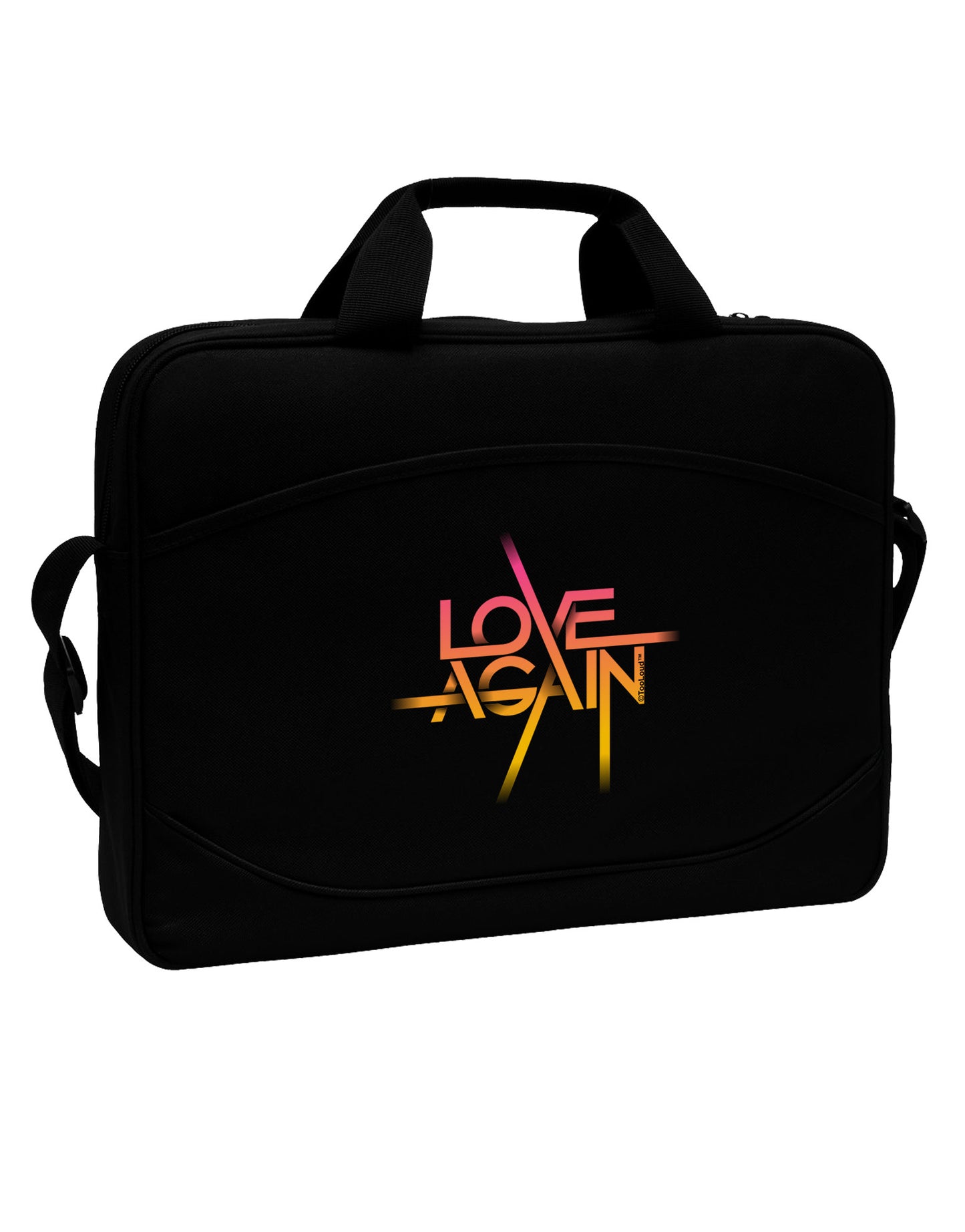 Love Again Typography 15" Dark Laptop / Tablet Case Bag-Laptop / Tablet Case Bag-TooLoud-Black-White-15 Inches-Davson Sales