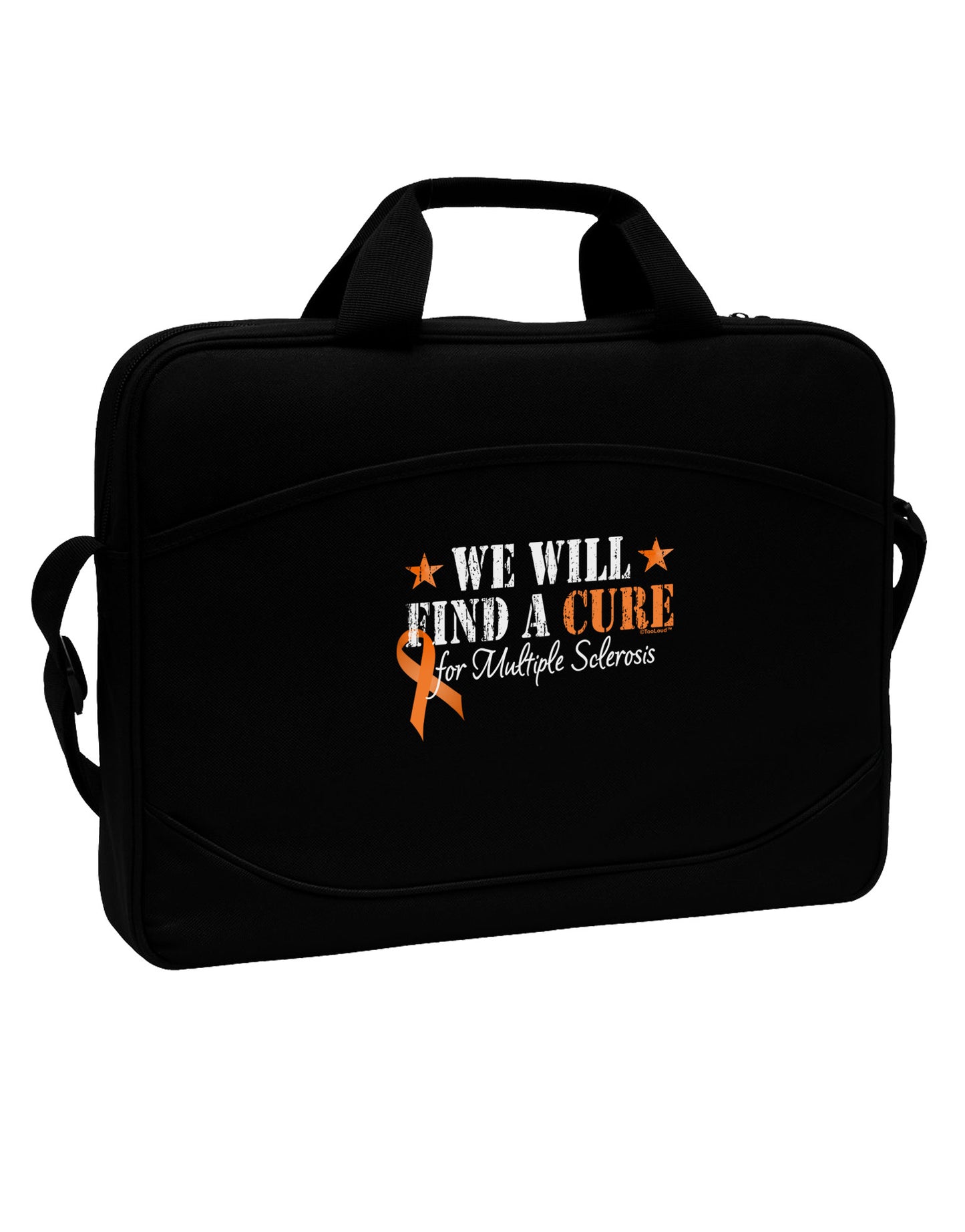 MS - We Will Find A Cure 15" Dark Laptop / Tablet Case Bag-Laptop / Tablet Case Bag-TooLoud-Black-Davson Sales