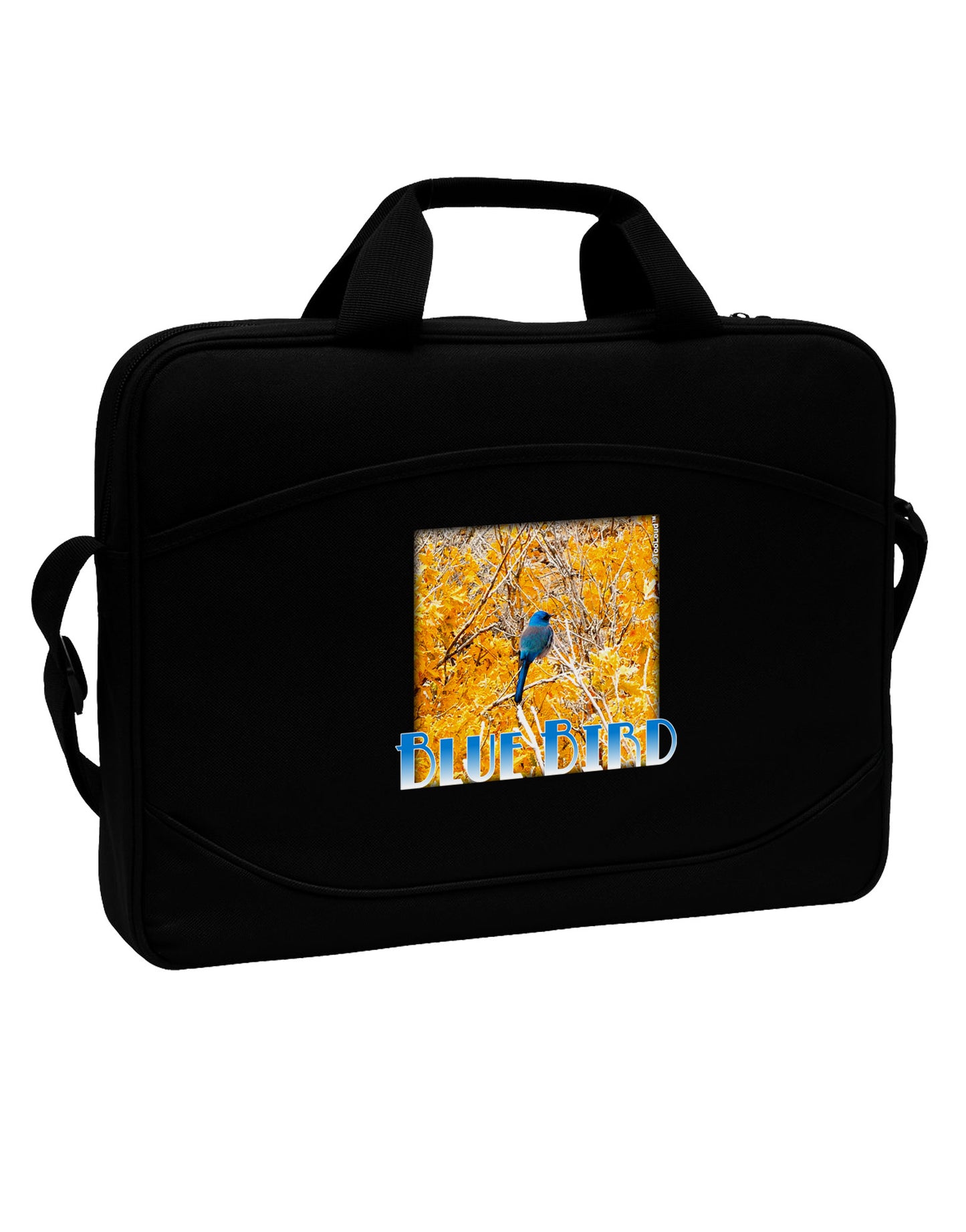 Blue Bird In Yellow Text 15" Dark Laptop / Tablet Case Bag-Laptop / Tablet Case Bag-TooLoud-Black-White-Davson Sales