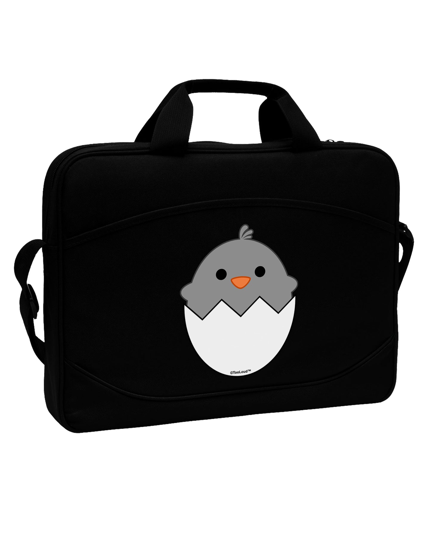 Cute Hatching Chick - Gray 15" Dark Laptop / Tablet Case Bag by TooLoud-Laptop / Tablet Case Bag-TooLoud-Black-Davson Sales