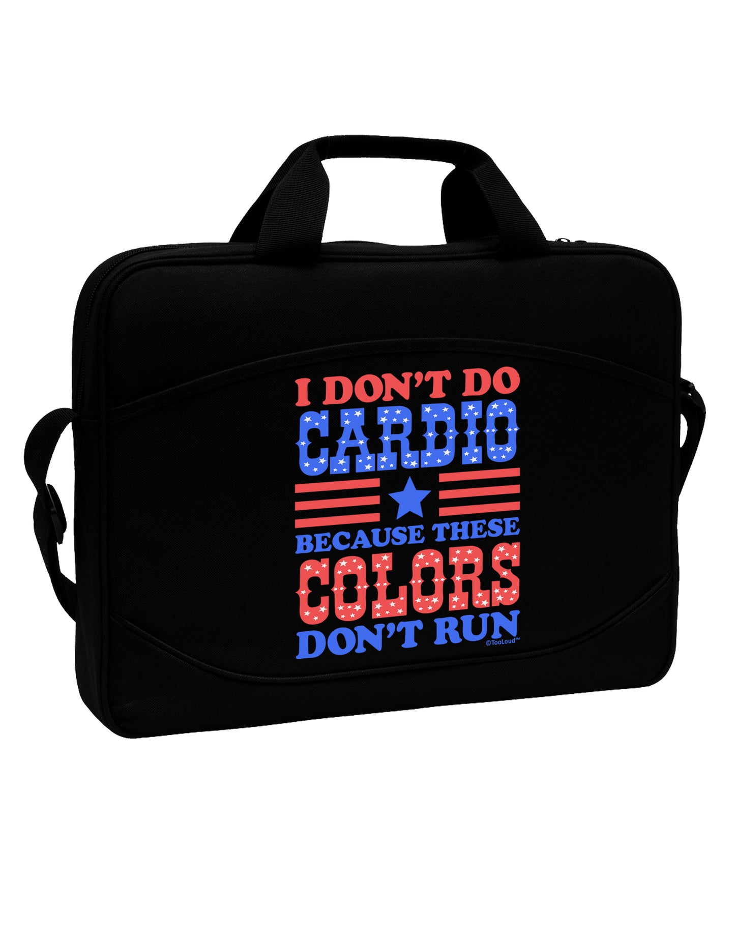 I Don't Do Cardio Because These Colors Don't Run 15" Dark Laptop / Tablet Case Bag by TooLoud-Laptop / Tablet Case Bag-TooLoud-Black-Davson Sales