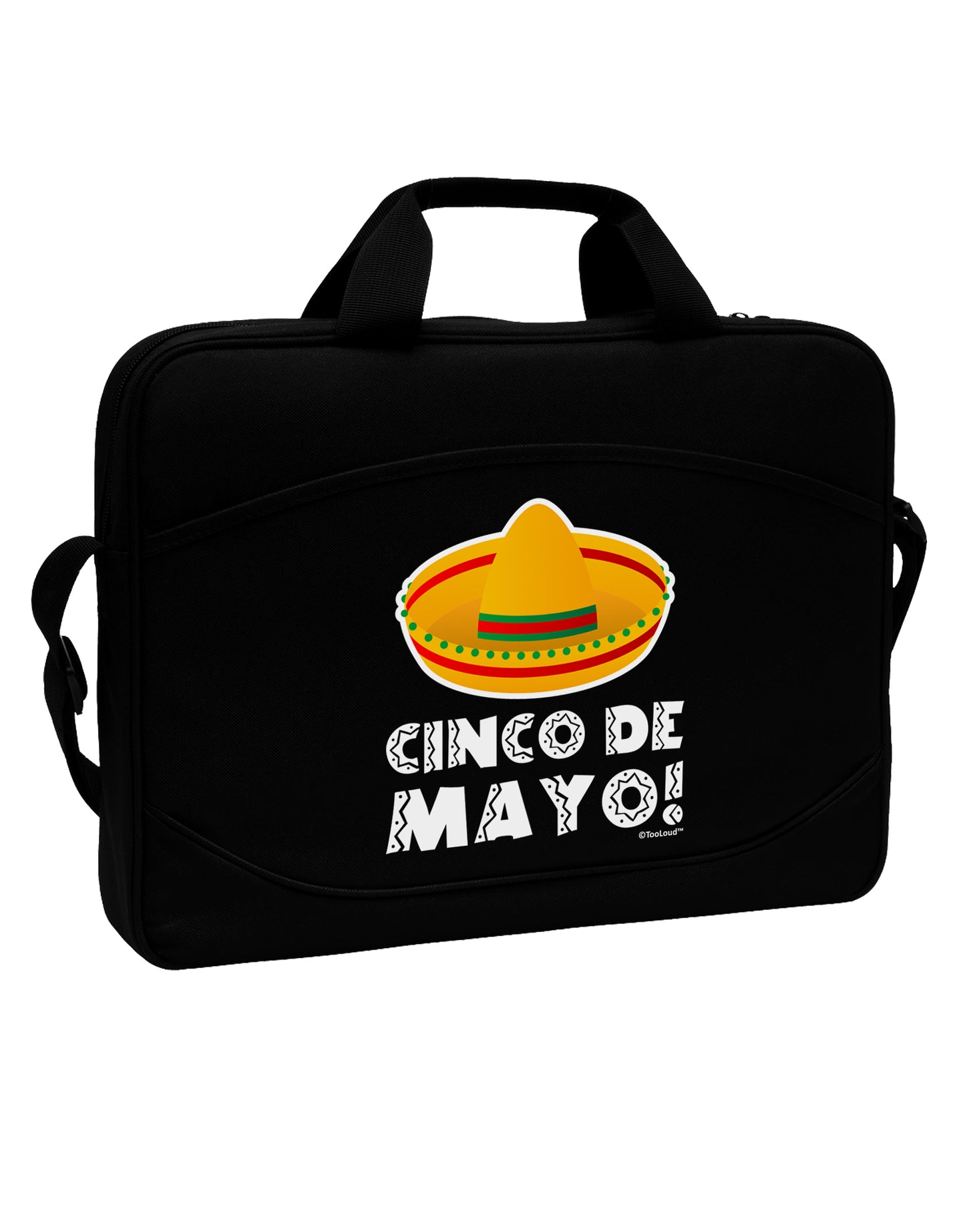Sombrero Design - Cinco de Mayo 15" Dark Laptop / Tablet Case Bag by TooLoud-Laptop / Tablet Case Bag-TooLoud-Black-Davson Sales