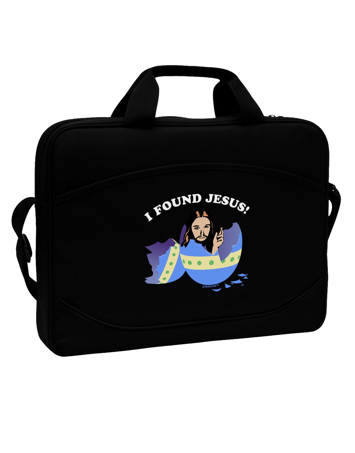 I Found Jesus - Easter Egg 15" Dark Laptop / Tablet Case Bag-Laptop / Tablet Case Bag-TooLoud-Black-White-15 Inches-Davson Sales