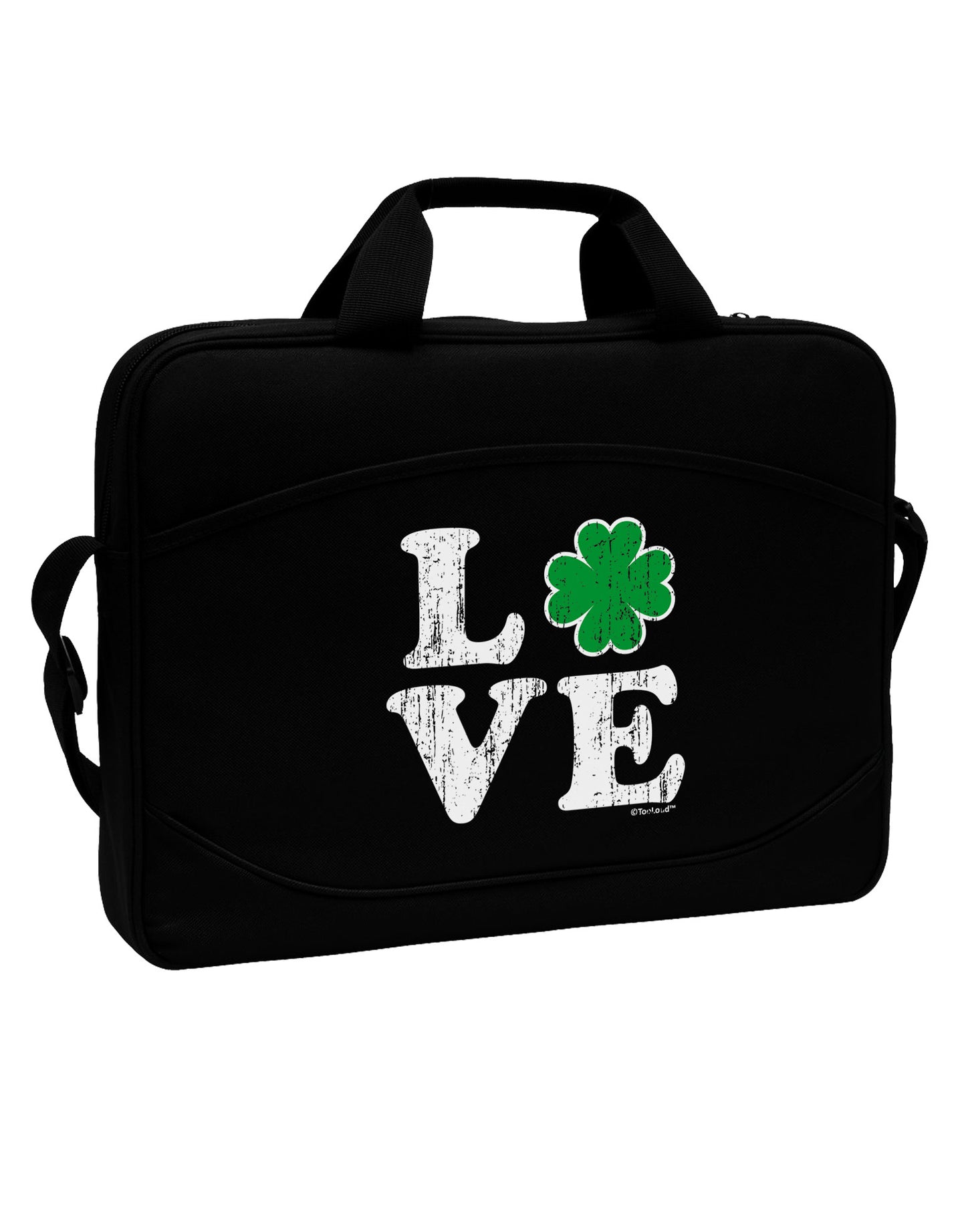 Irish Love - Distressed 15" Dark Laptop / Tablet Case Bag by TooLoud-Laptop / Tablet Case Bag-TooLoud-Black-Davson Sales