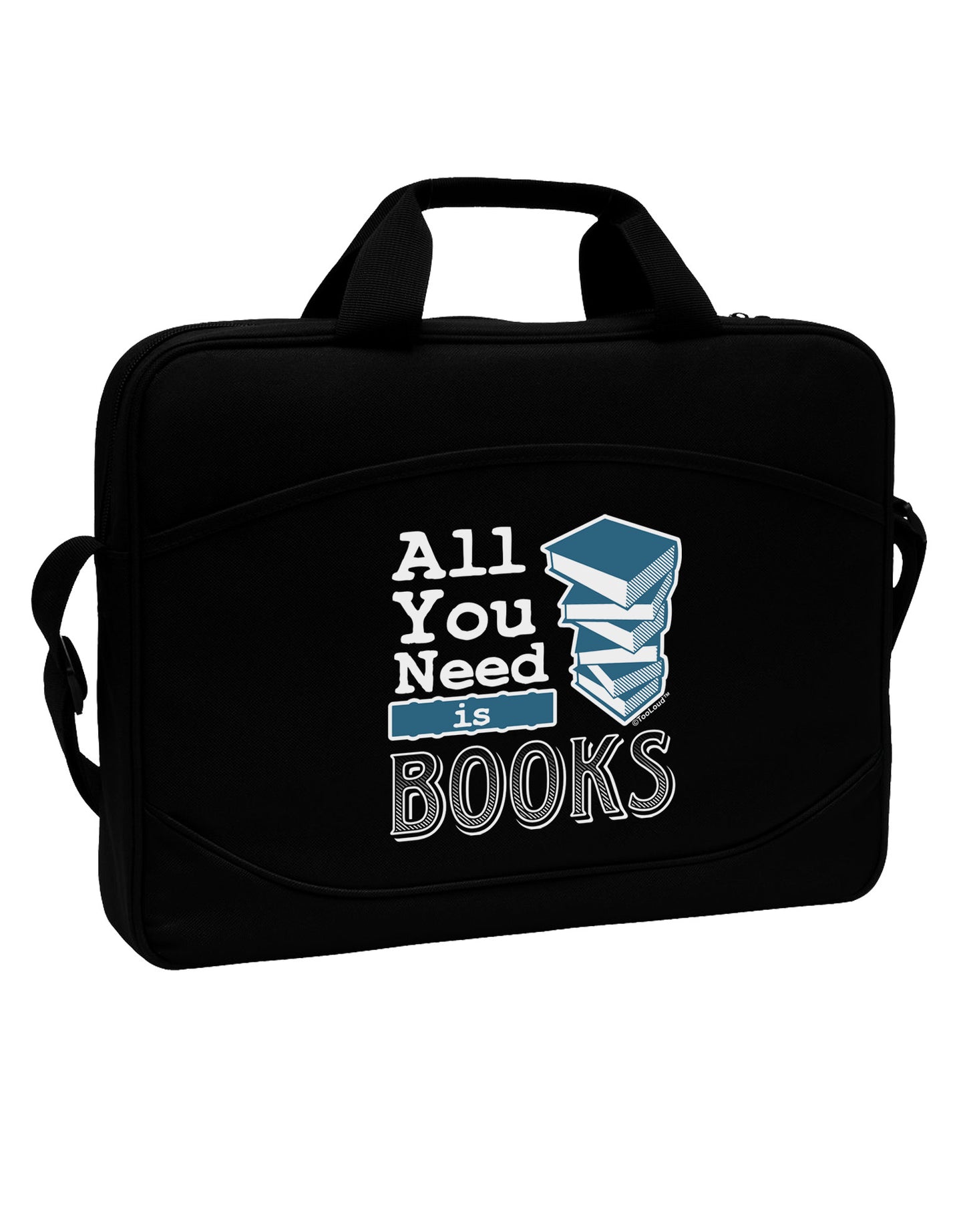 All You Need Is Books 15" Dark Laptop / Tablet Case Bag-Laptop / Tablet Case Bag-TooLoud-Black-15 Inches-Davson Sales