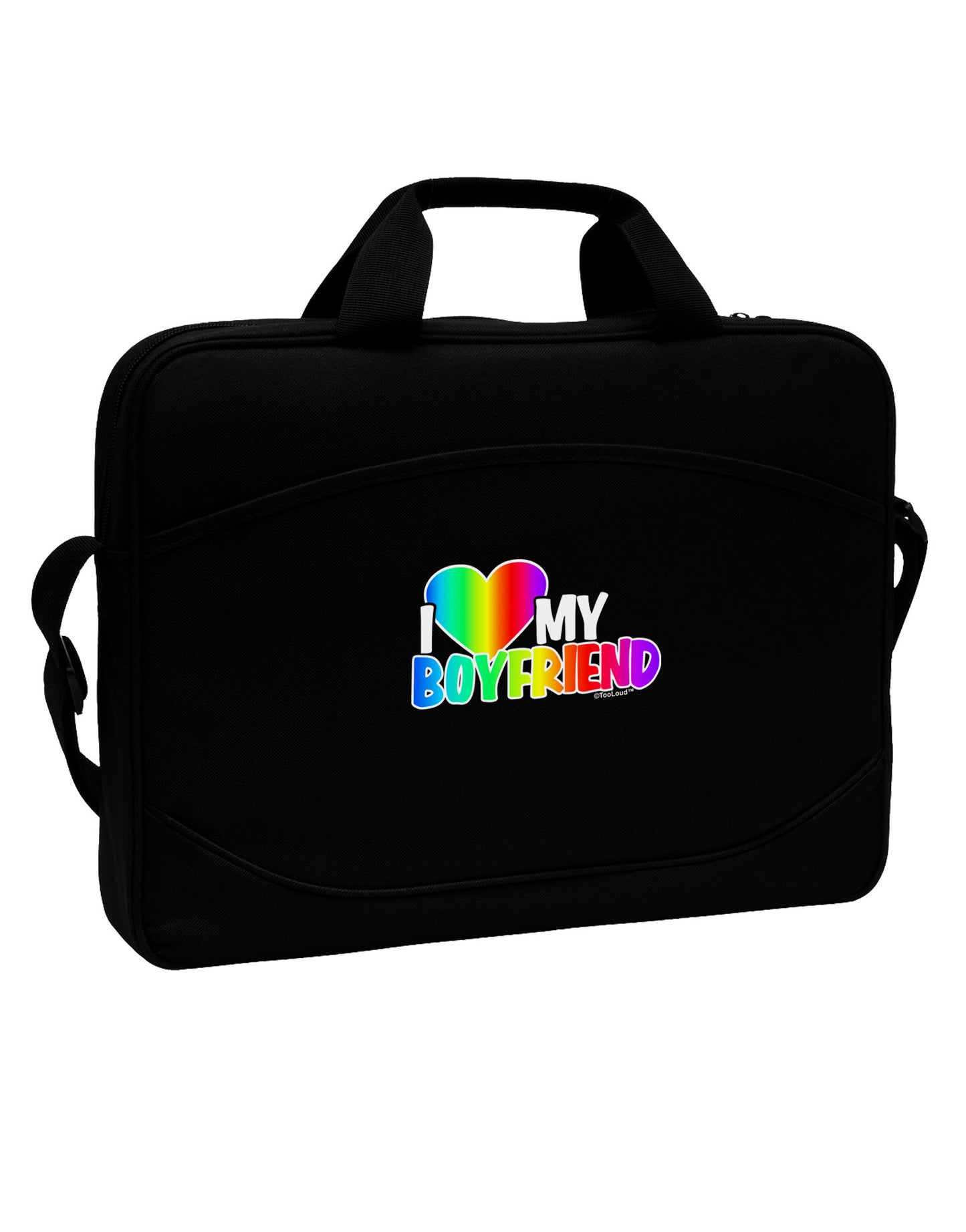 I Heart My Boyfriend - Rainbow 15" Dark Laptop / Tablet Case Bag-Laptop / Tablet Case Bag-TooLoud-Black-White-15 Inches-Davson Sales