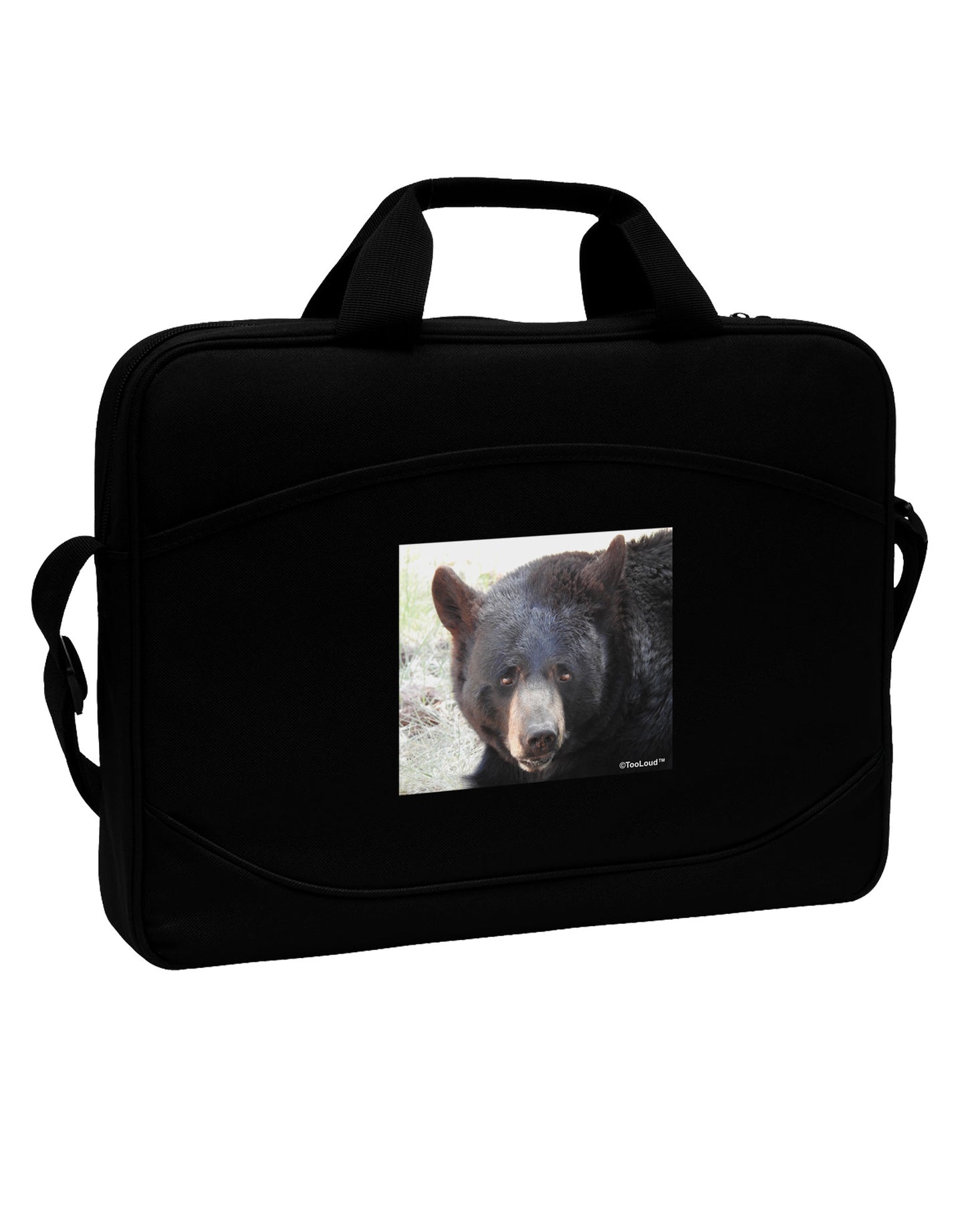 Staring Black Bear 15" Dark Laptop / Tablet Case Bag-Laptop / Tablet Case Bag-TooLoud-Black-15 Inches-Davson Sales