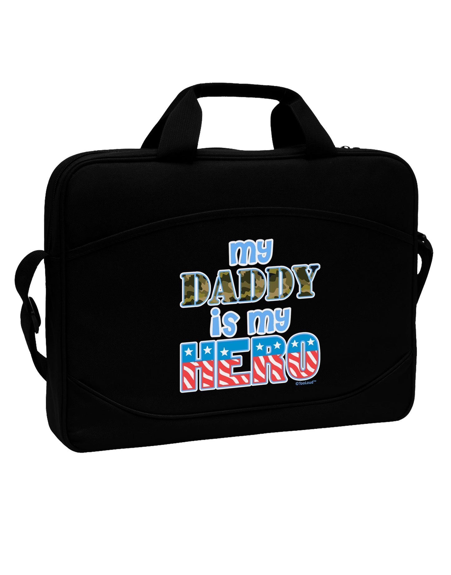 My Daddy is My Hero - Armed Forces - Blue 15" Dark Laptop / Tablet Case Bag by TooLoud-Laptop / Tablet Case Bag-TooLoud-Black-Davson Sales