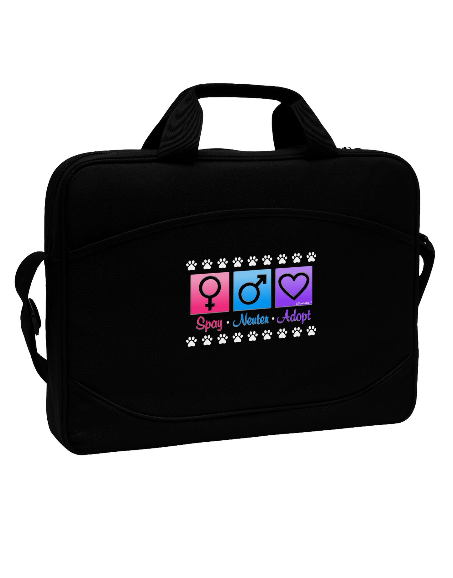 Spay Neuter Adopt 15" Dark Laptop / Tablet Case Bag-Laptop / Tablet Case Bag-TooLoud-Black-Davson Sales