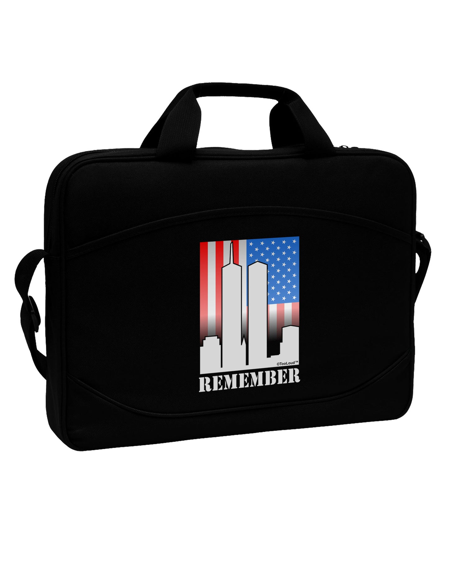 TooLoud Twin Towers Remember 15" Dark Laptop / Tablet Case Bag-Laptop / Tablet Case Bag-TooLoud-Black-15 Inches-Davson Sales