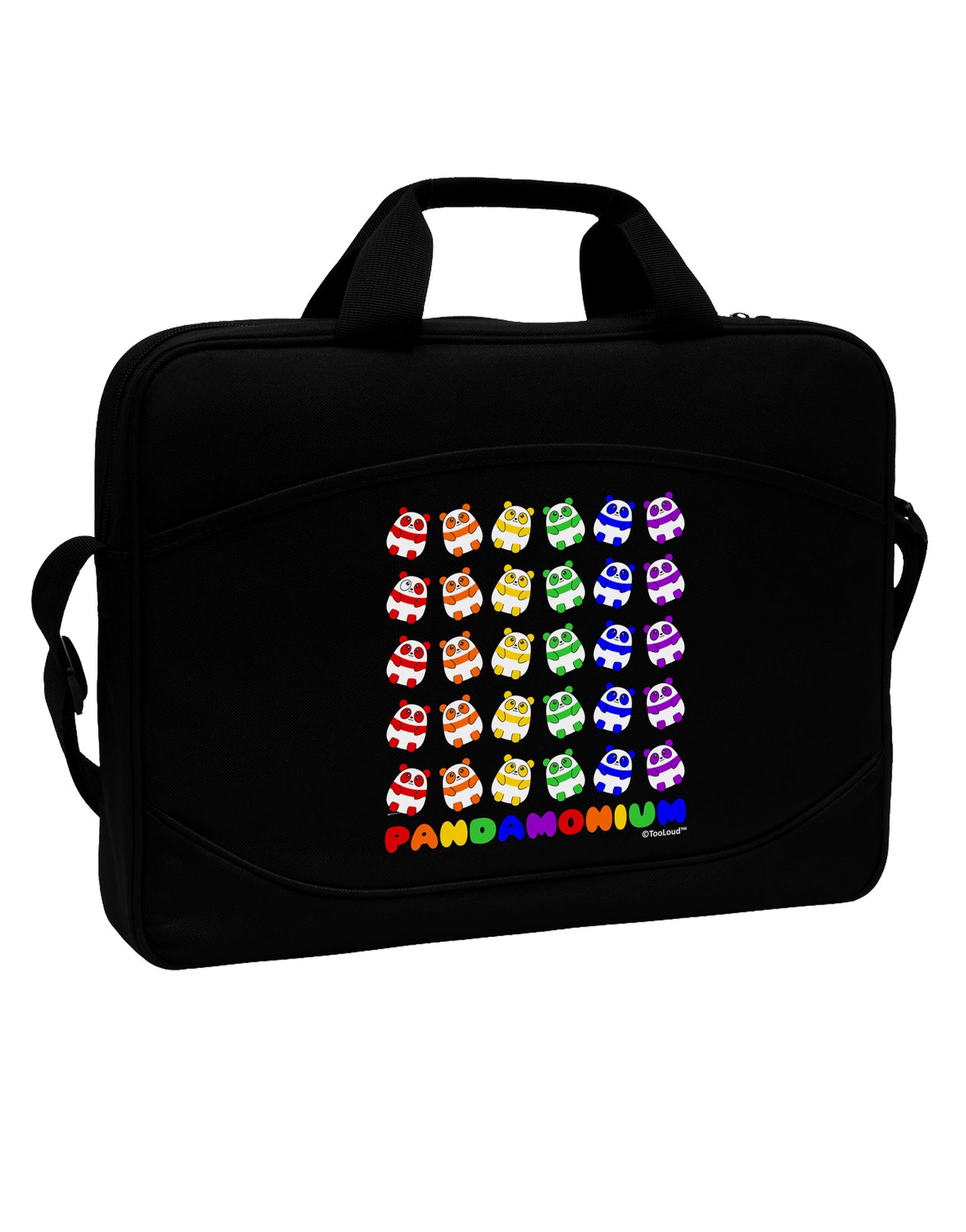 Pandamonium Rainbow Pandas 15" Dark Laptop / Tablet Case Bag by TooLoud-Laptop / Tablet Case Bag-TooLoud-Black-Davson Sales