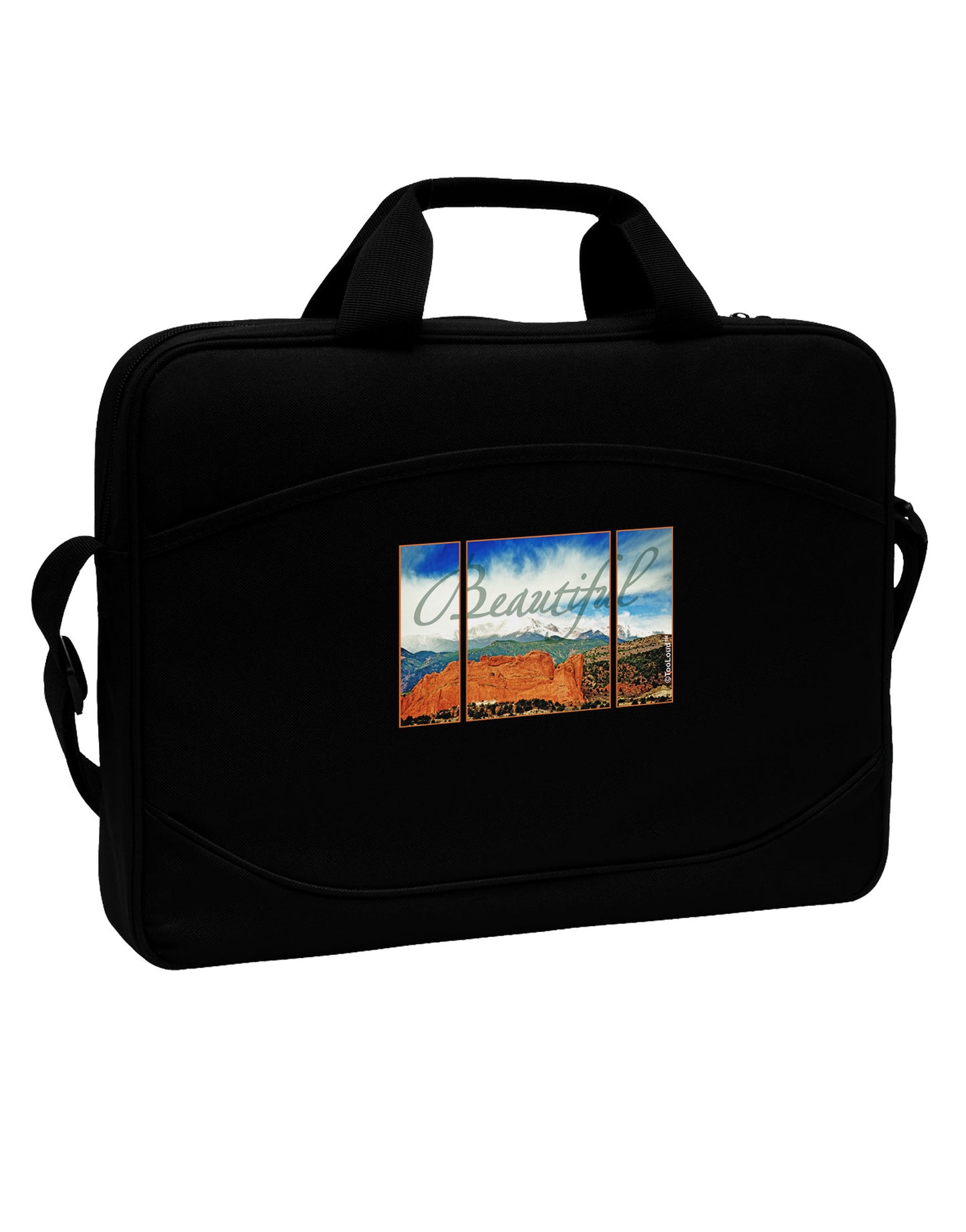CO Beautiful View Text 15" Dark Laptop / Tablet Case Bag-Laptop / Tablet Case Bag-TooLoud-Black-Davson Sales