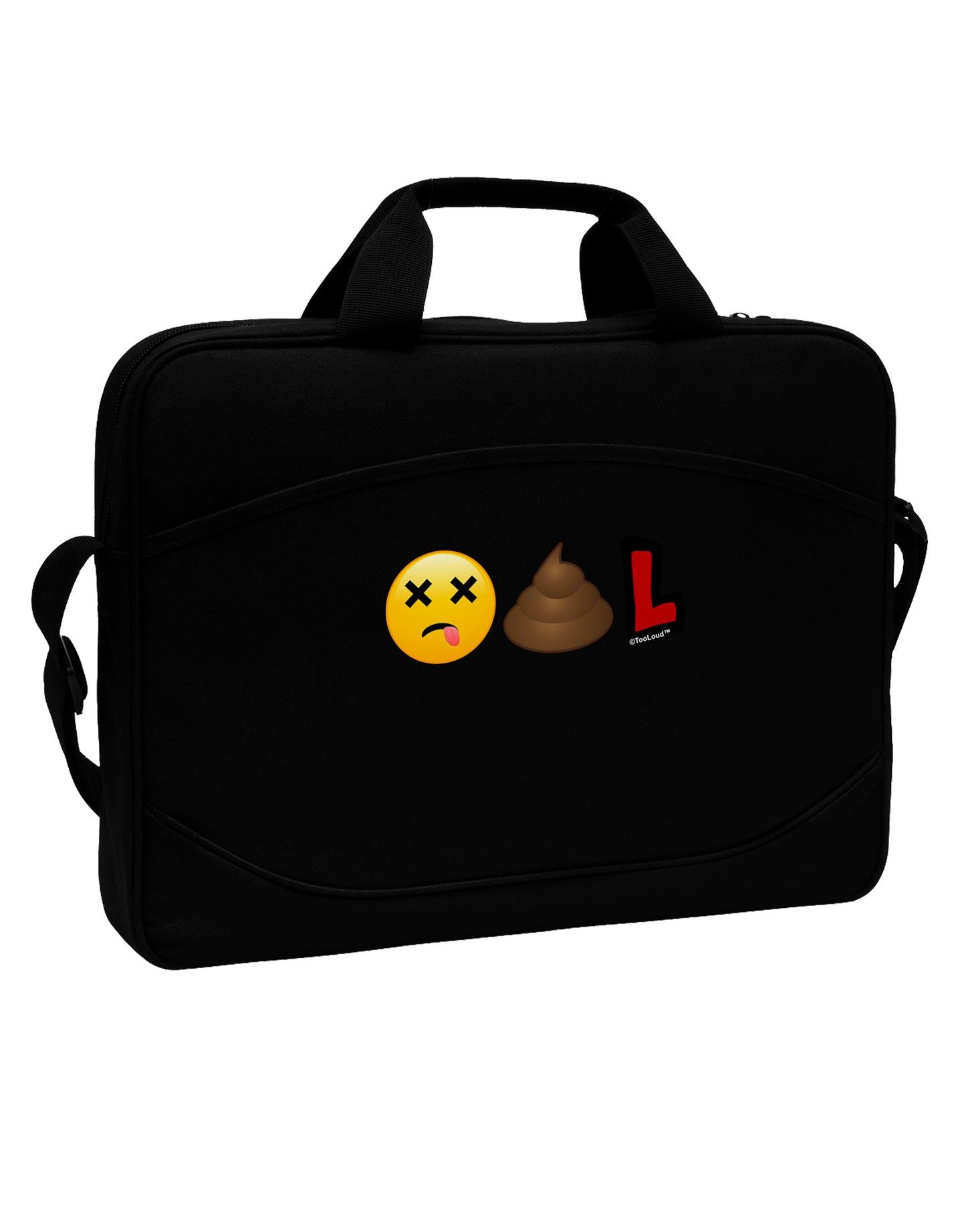 Dead Poo L 15" Dark Laptop / Tablet Case Bag by TooLoud-Laptop / Tablet Case Bag-TooLoud-Black-White-15 Inches-Davson Sales