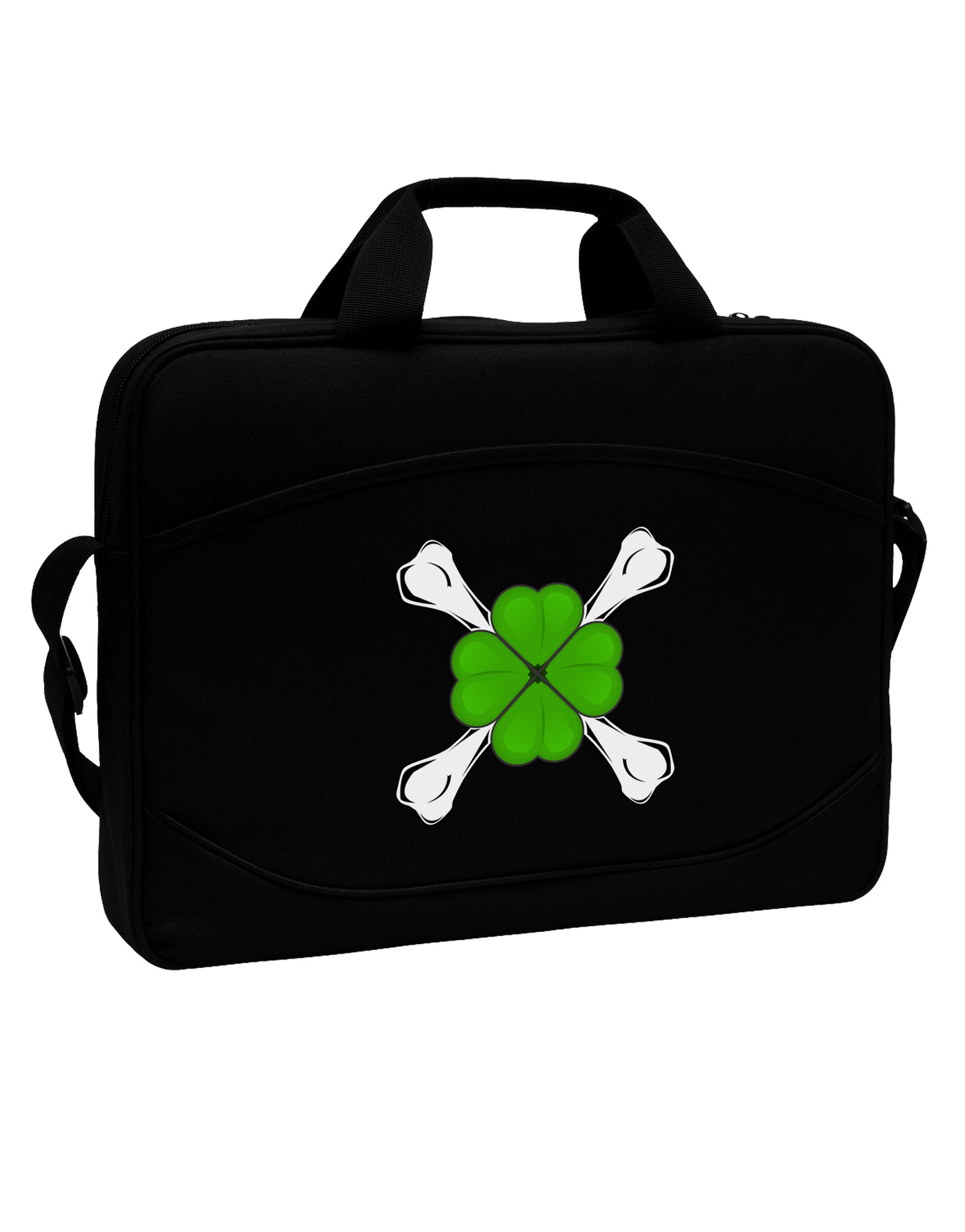 Clover and Crossbones 15" Dark Laptop / Tablet Case Bag by TooLoud-TooLoud-Black-15 Inches-Davson Sales