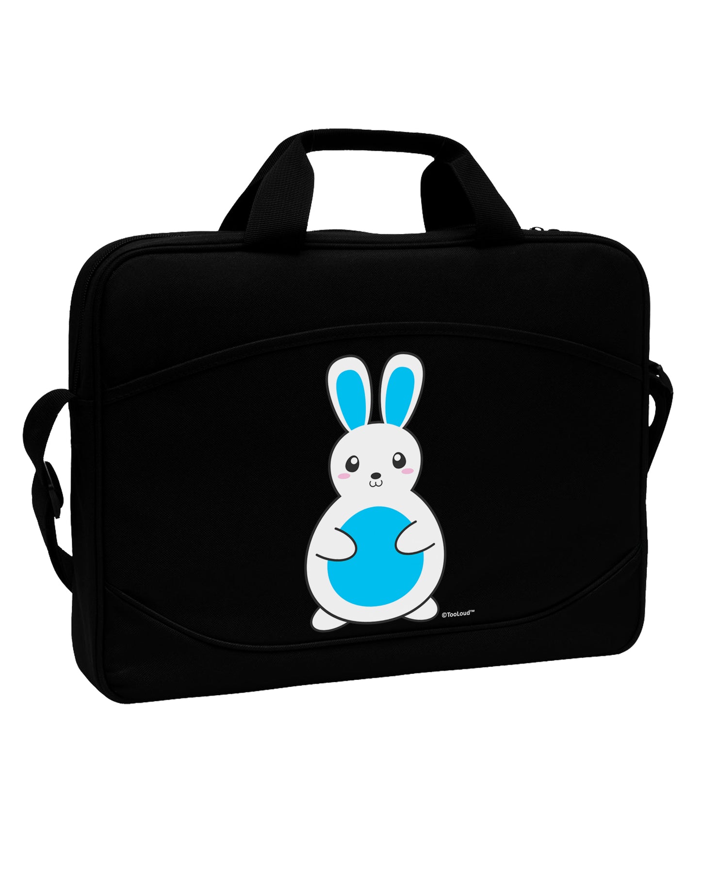 Cute Easter Bunny - Blue 15" Dark Laptop / Tablet Case Bag by TooLoud-Laptop / Tablet Case Bag-TooLoud-Black-Davson Sales