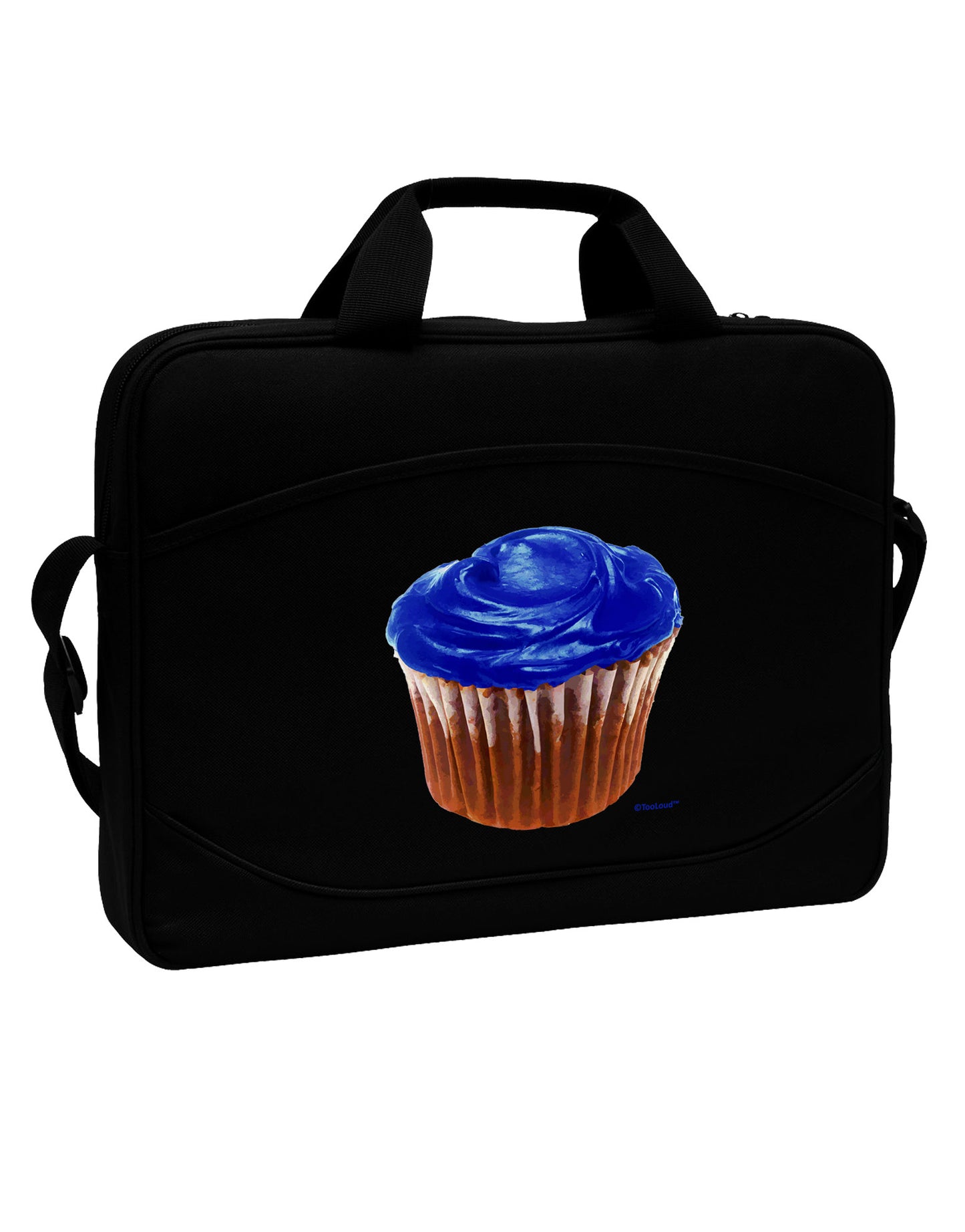 Giant Bright Blue Cupcake 15" Dark Laptop / Tablet Case Bag by TooLoud-Laptop / Tablet Case Bag-TooLoud-Black-Davson Sales
