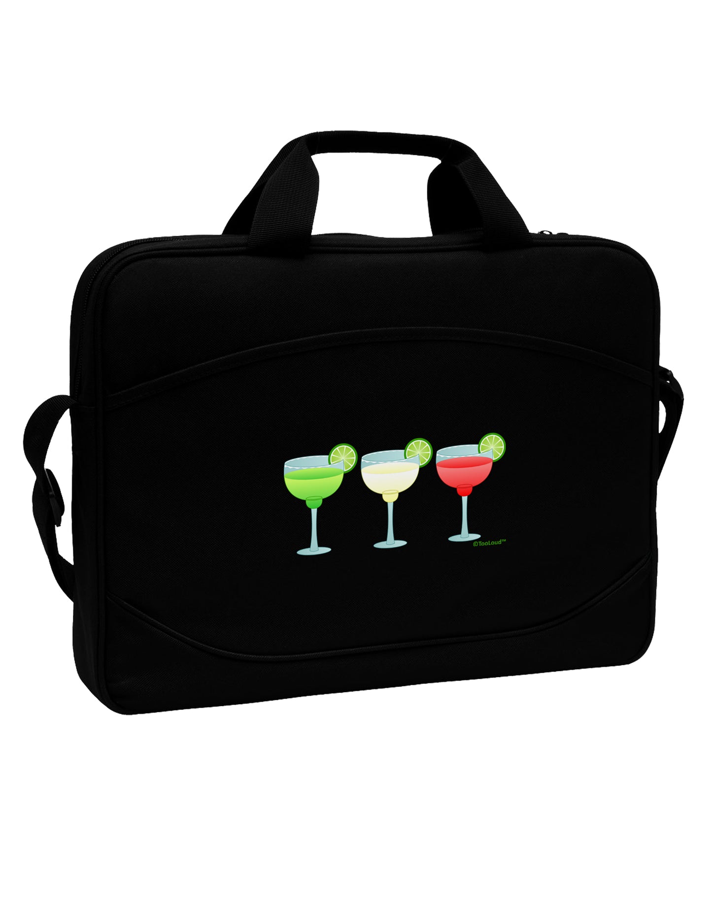 Margaritas - Mexican Flag Colors - Cinco de Mayo 15" Dark Laptop / Tablet Case Bag by TooLoud-Laptop / Tablet Case Bag-TooLoud-Black-Davson Sales