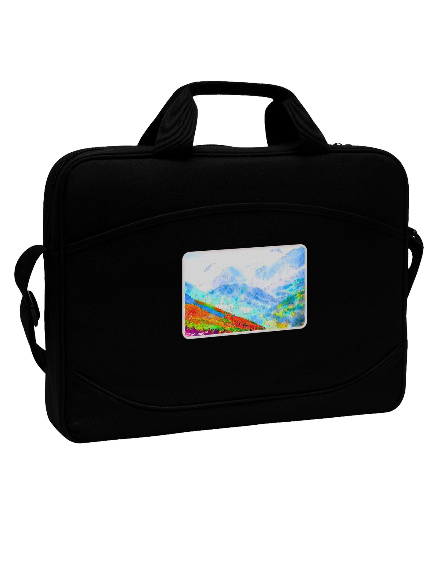 CO Fog Mountains Watercolor 15" Dark Laptop / Tablet Case Bag-Laptop / Tablet Case Bag-TooLoud-Black-Davson Sales