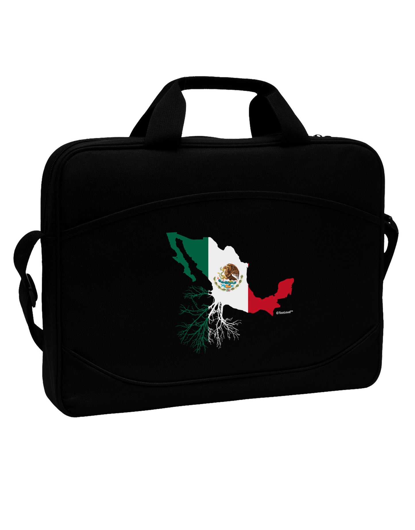 Mexican Roots - Mexico Outline Mexican Flag 15" Dark Laptop / Tablet Case Bag by TooLoud-Laptop / Tablet Case Bag-TooLoud-Black-Davson Sales