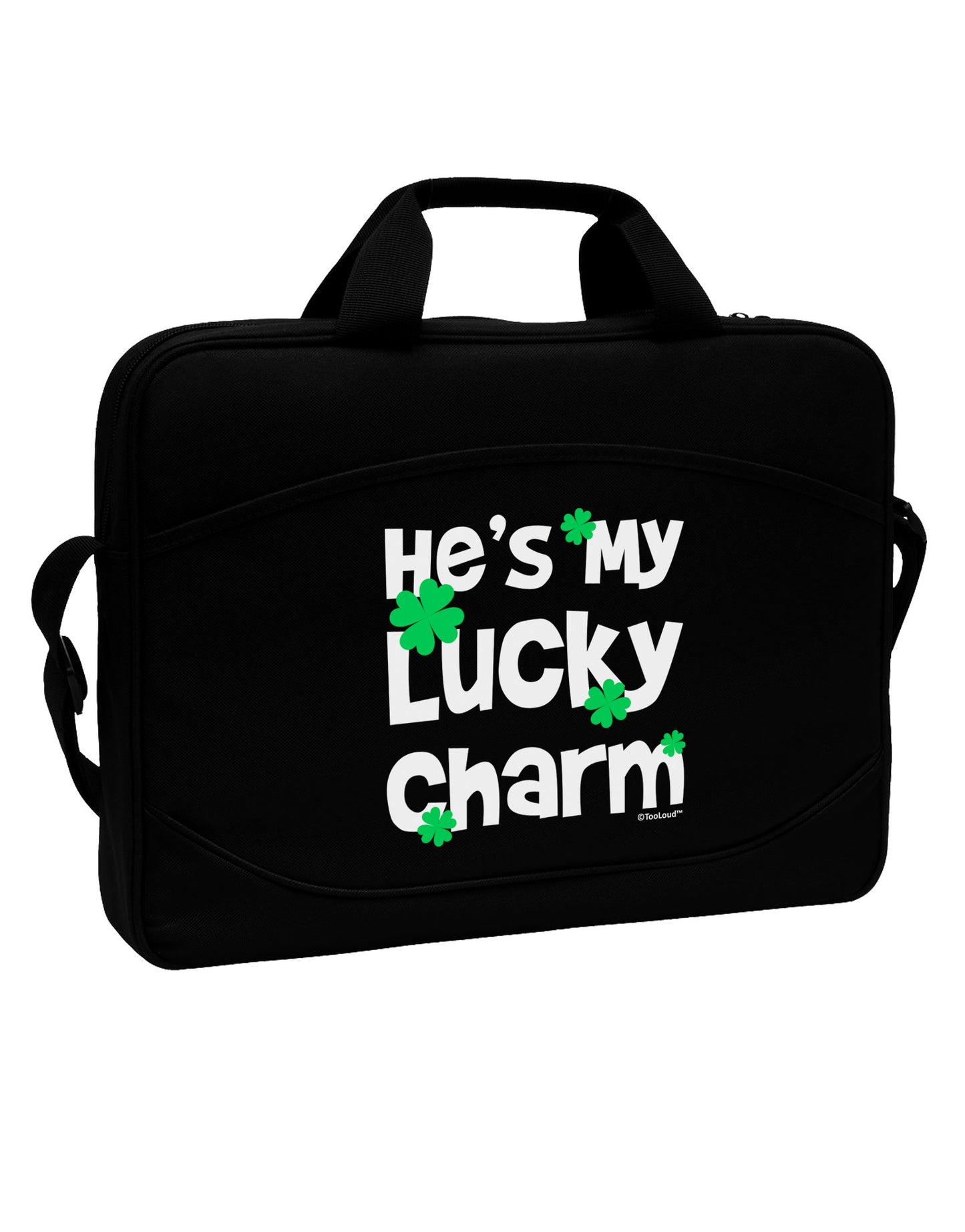 He's My Lucky Charm - Matching Couples Design 15" Dark Laptop / Tablet Case Bag by TooLoud-Laptop / Tablet Case Bag-TooLoud-Black-Davson Sales