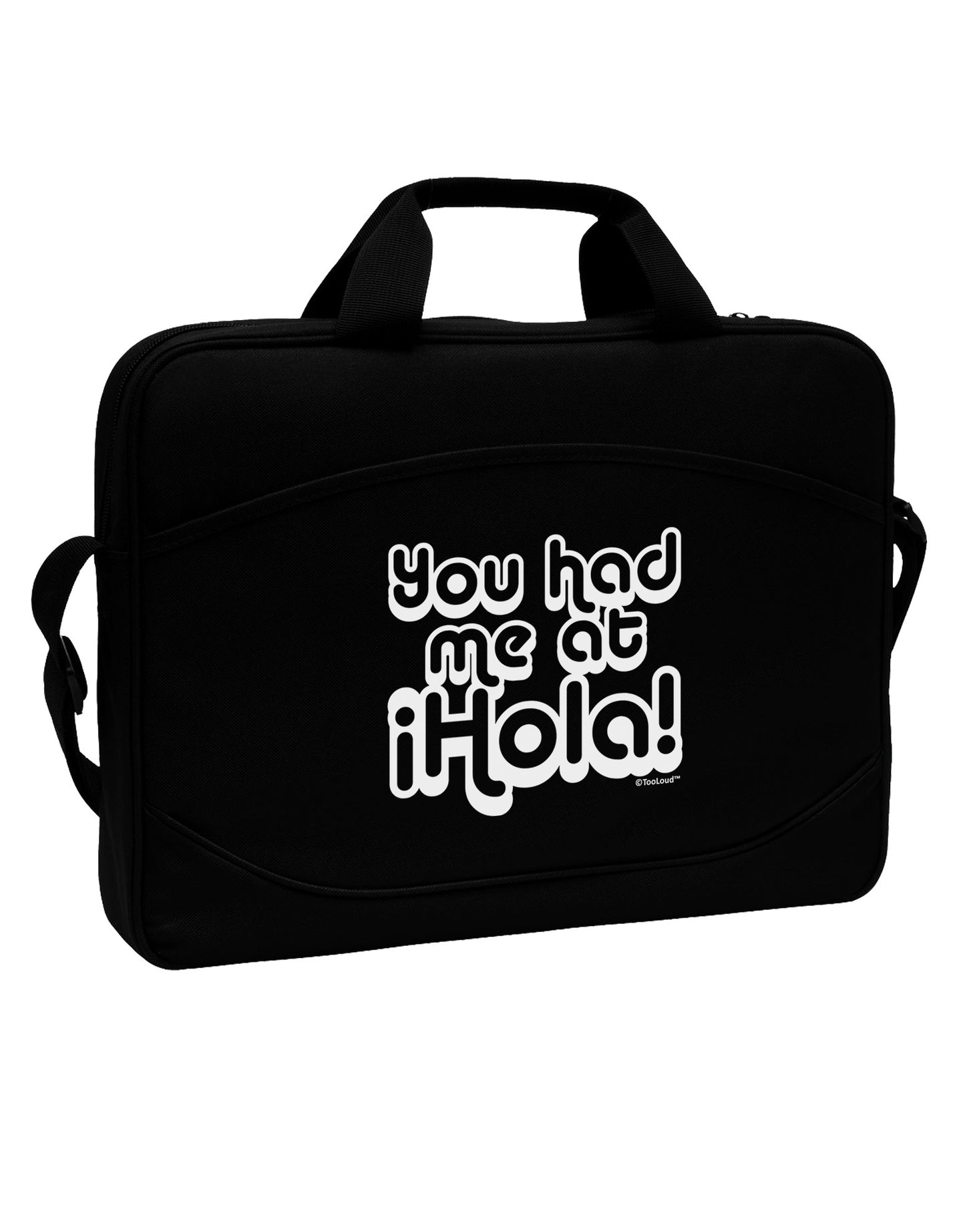 You Had Me at Hola 15" Dark Laptop / Tablet Case Bag by TooLoud-Laptop / Tablet Case Bag-TooLoud-Black-Davson Sales