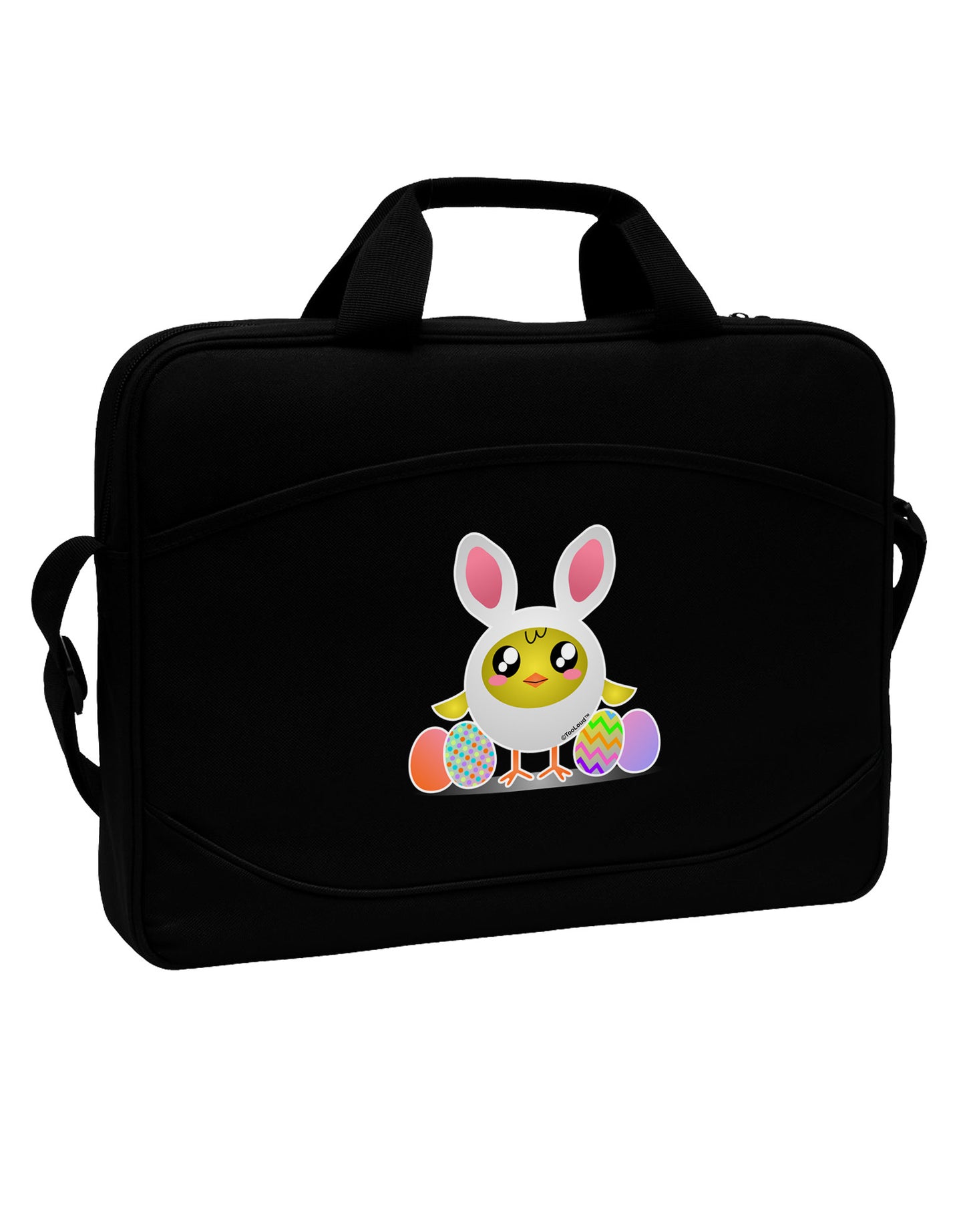 Chick In Bunny Costume 15" Dark Laptop / Tablet Case Bag-Laptop / Tablet Case Bag-TooLoud-Black-White-15 Inches-Davson Sales