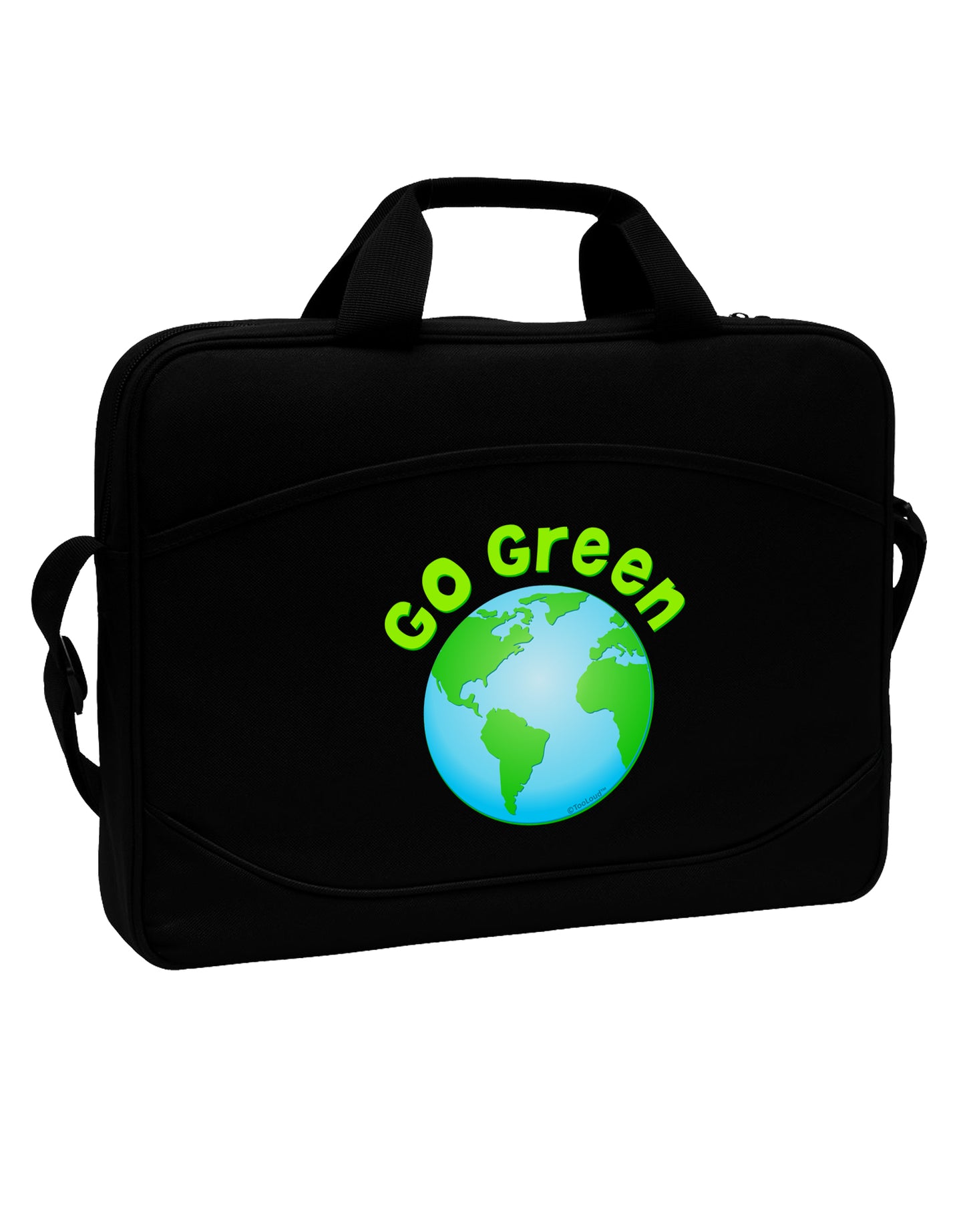Go Green - Planet Earth 15" Dark Laptop / Tablet Case Bag by TooLoud-Laptop / Tablet Case Bag-TooLoud-Black-Davson Sales