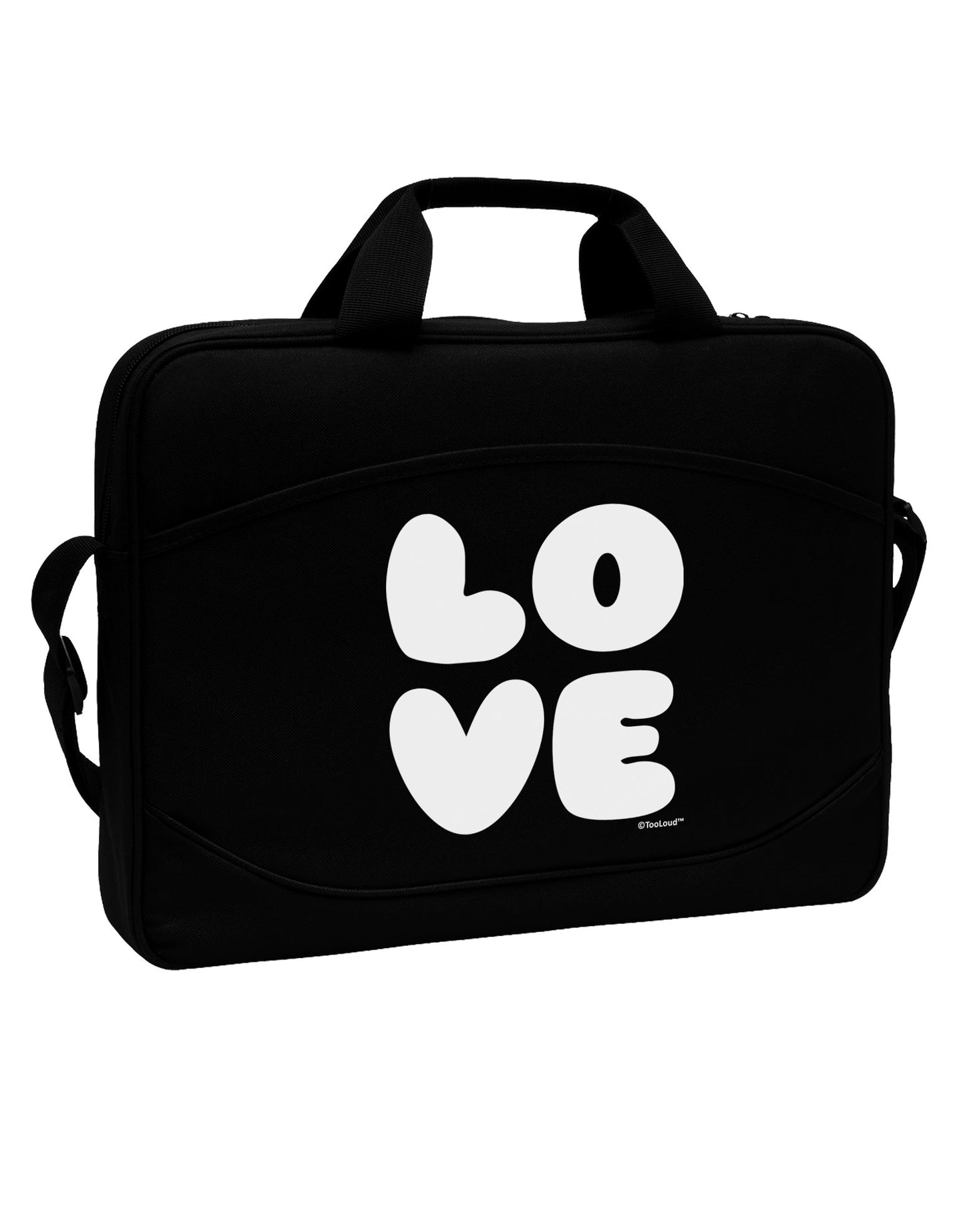LOVE Text 15" Dark Laptop / Tablet Case Bag by TooLoud-Laptop / Tablet Case Bag-TooLoud-Black-Davson Sales