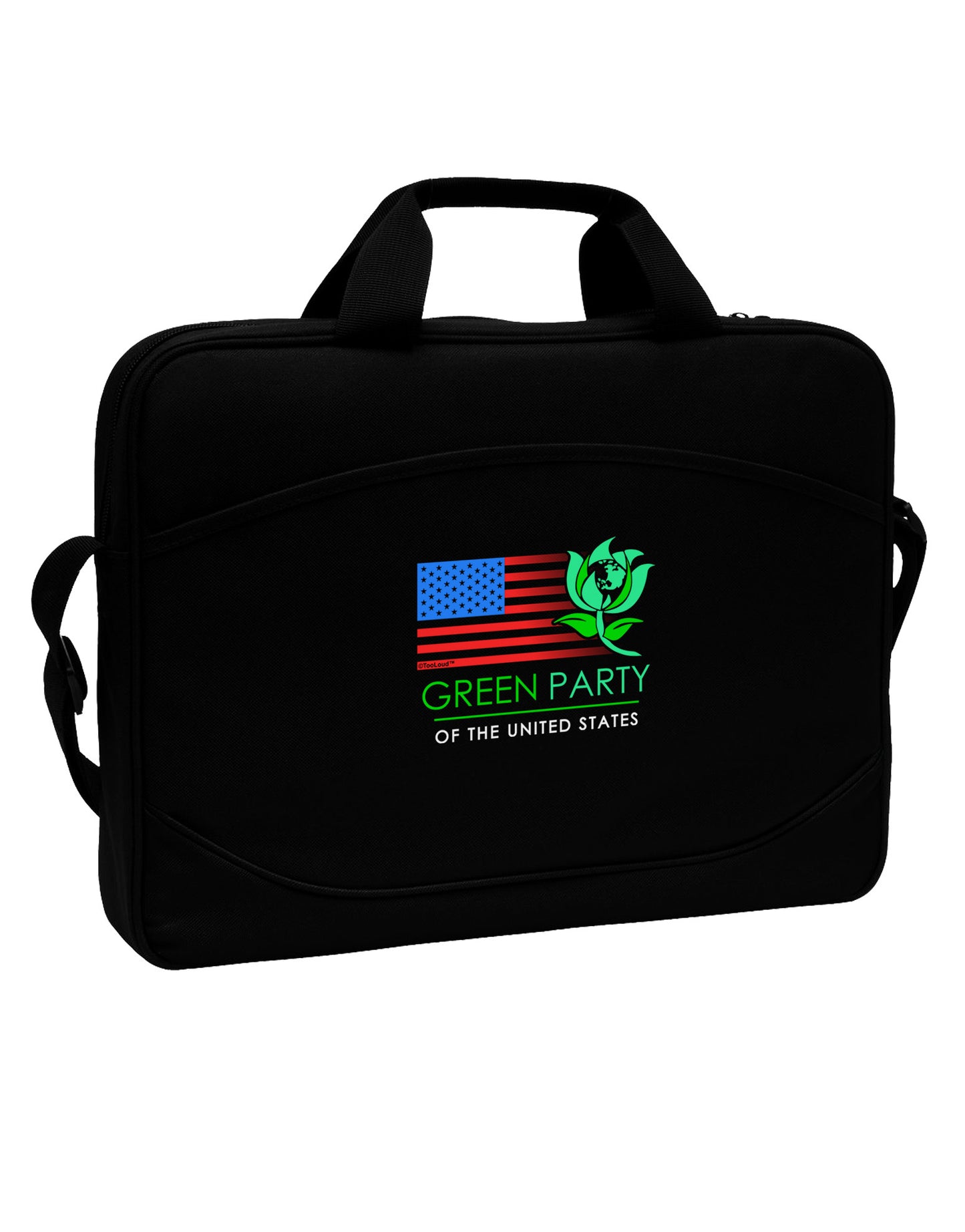 Green Party US Flag 15" Dark Laptop / Tablet Case Bag-Laptop / Tablet Case Bag-TooLoud-Black-Davson Sales