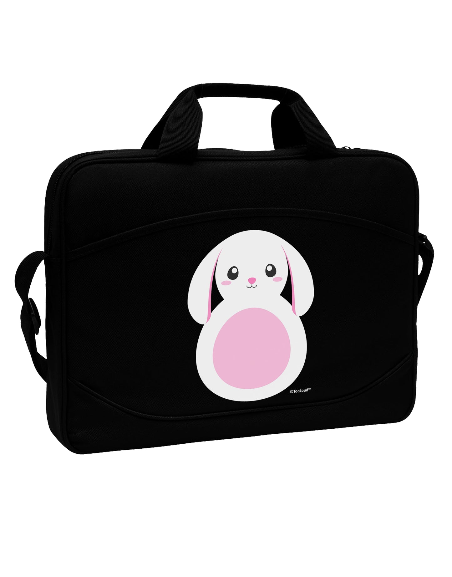 Cute Bunny with Floppy Ears - Pink 15" Dark Laptop / Tablet Case Bag by TooLoud-Laptop / Tablet Case Bag-TooLoud-Black-Davson Sales