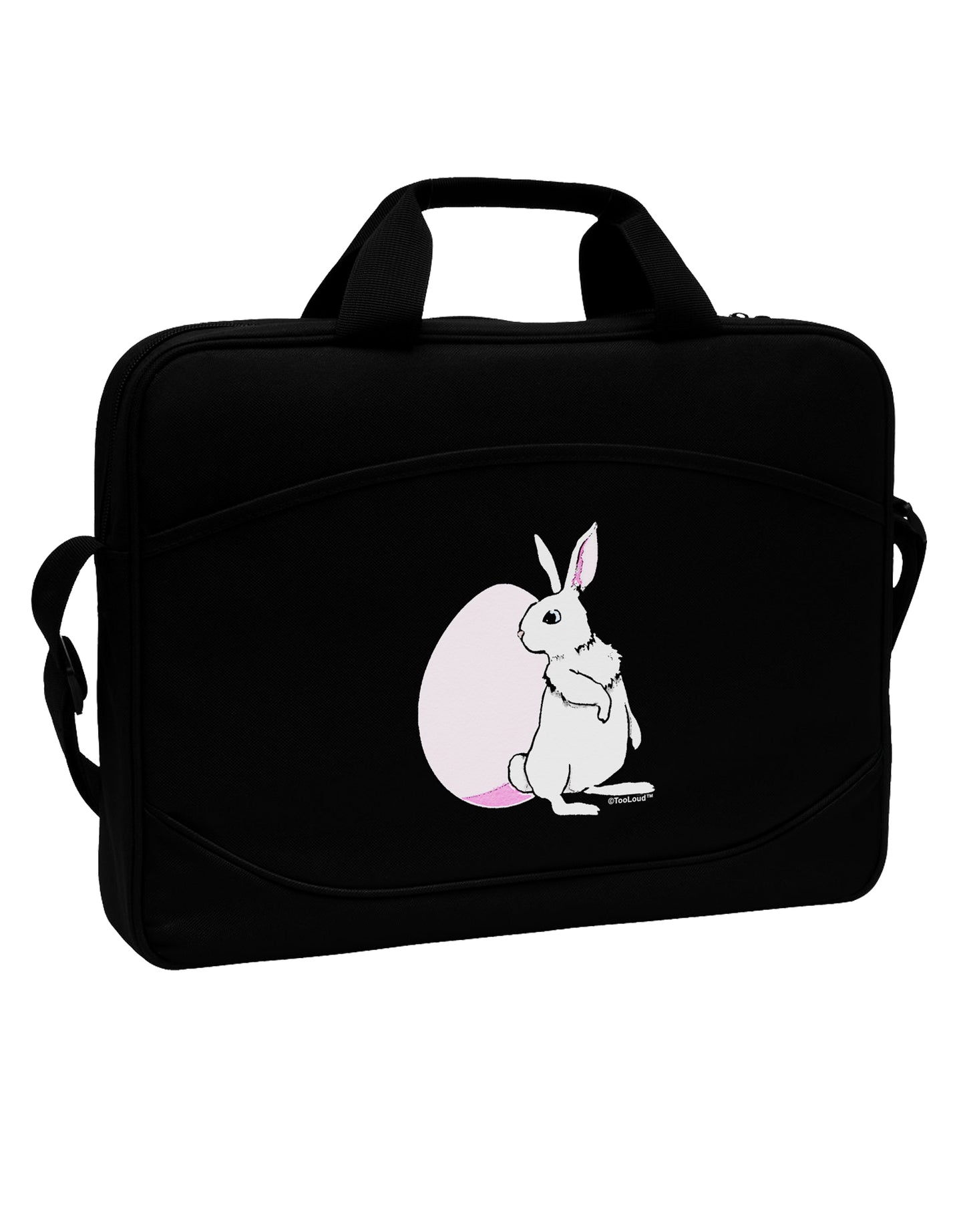 Easter Bunny and Egg Design 15" Dark Laptop / Tablet Case Bag by TooLoud-Laptop / Tablet Case Bag-TooLoud-Black-Davson Sales