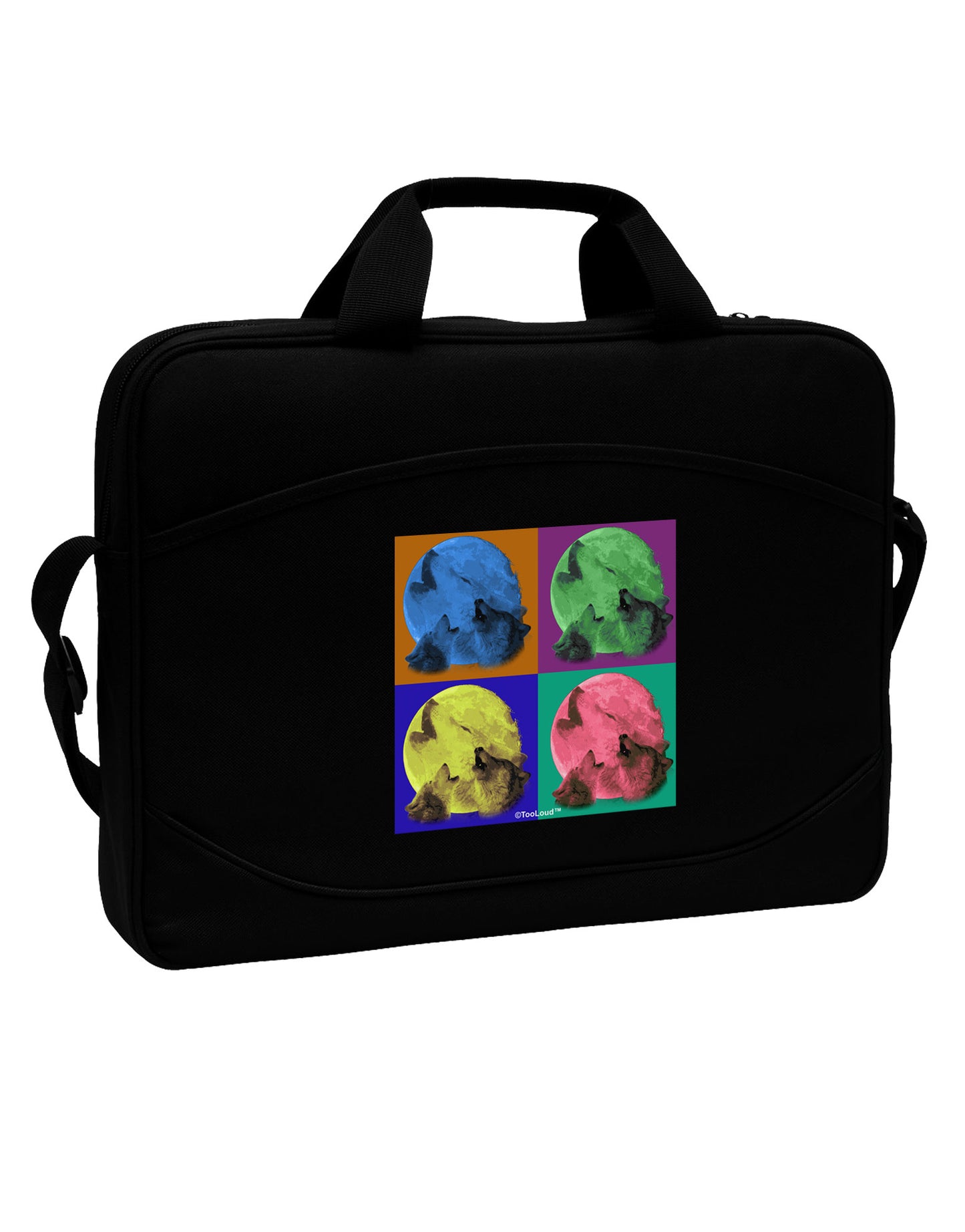 Three Wolves Howling - Pop-Art #2 15" Dark Laptop / Tablet Case Bag by TooLoud-Laptop / Tablet Case Bag-TooLoud-Black-Davson Sales
