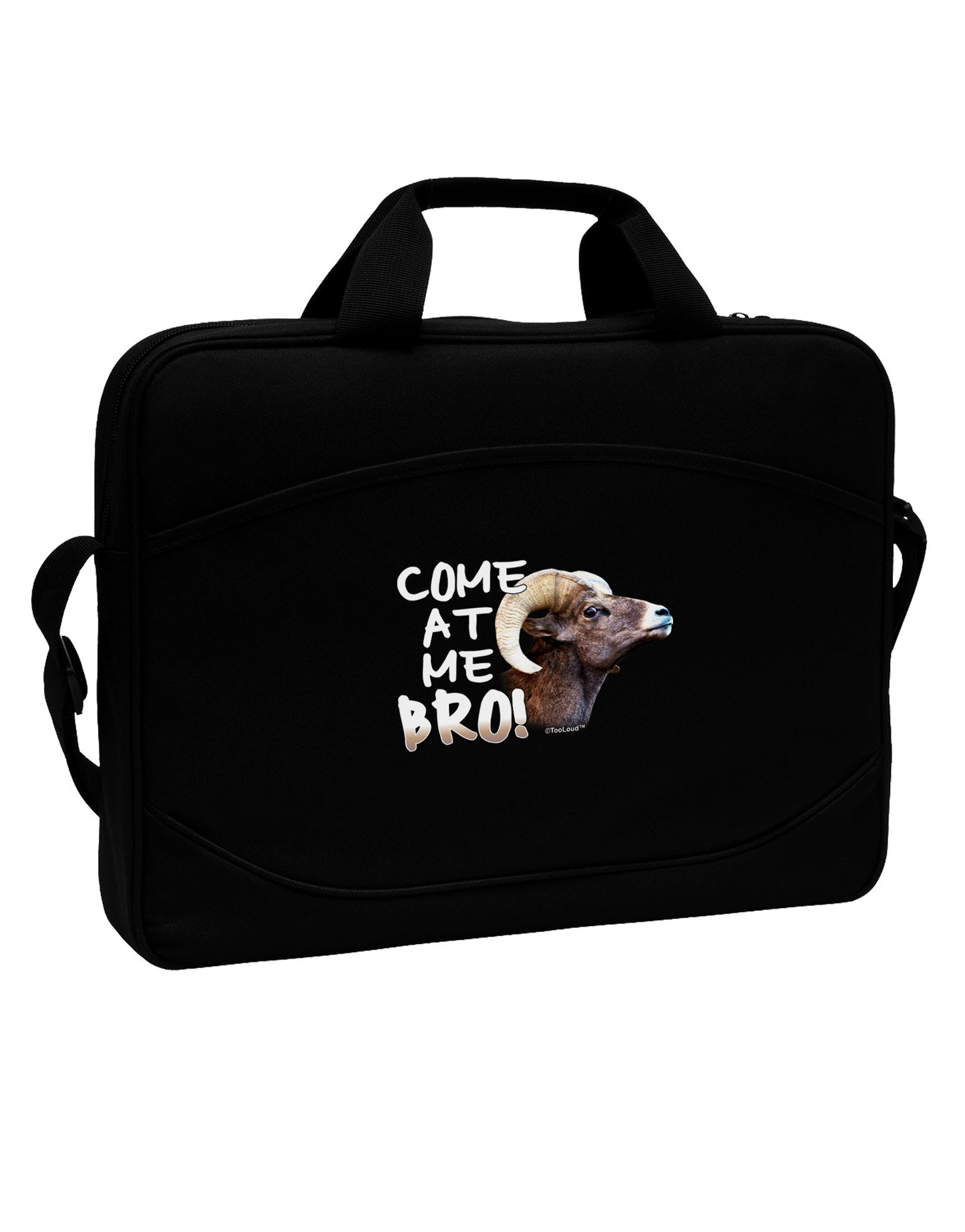 Come At Me Bro Big Horn 15" Dark Laptop / Tablet Case Bag-Laptop / Tablet Case Bag-TooLoud-Black-15 Inches-Davson Sales