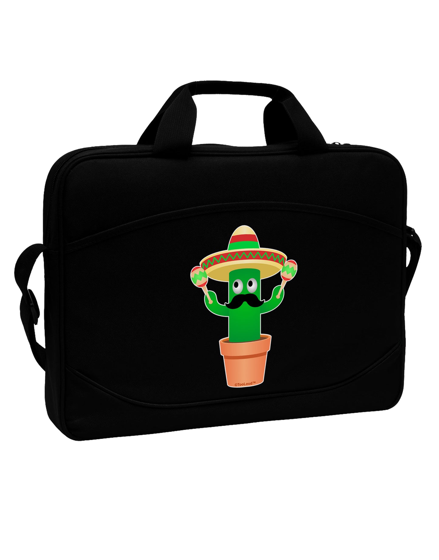 Fiesta Cactus 15" Dark Laptop / Tablet Case Bag by TooLoud-Laptop / Tablet Case Bag-TooLoud-Black-White-15 Inches-Davson Sales