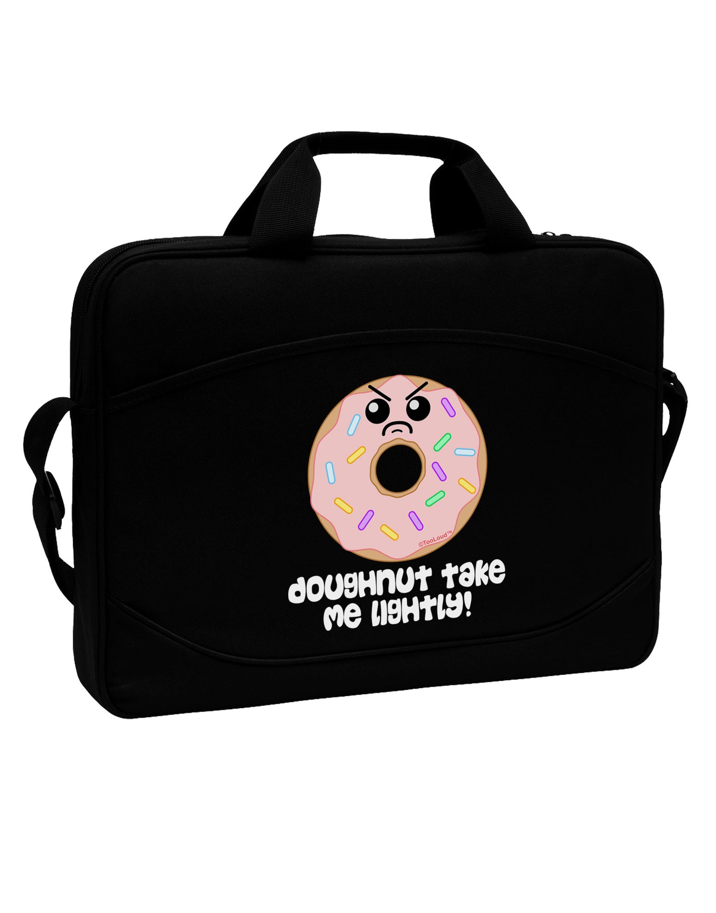 Doughnut - Doughnut Take Me Lightly 15" Dark Laptop / Tablet Case Bag by TooLoud-Laptop / Tablet Case Bag-TooLoud-Black-Davson Sales